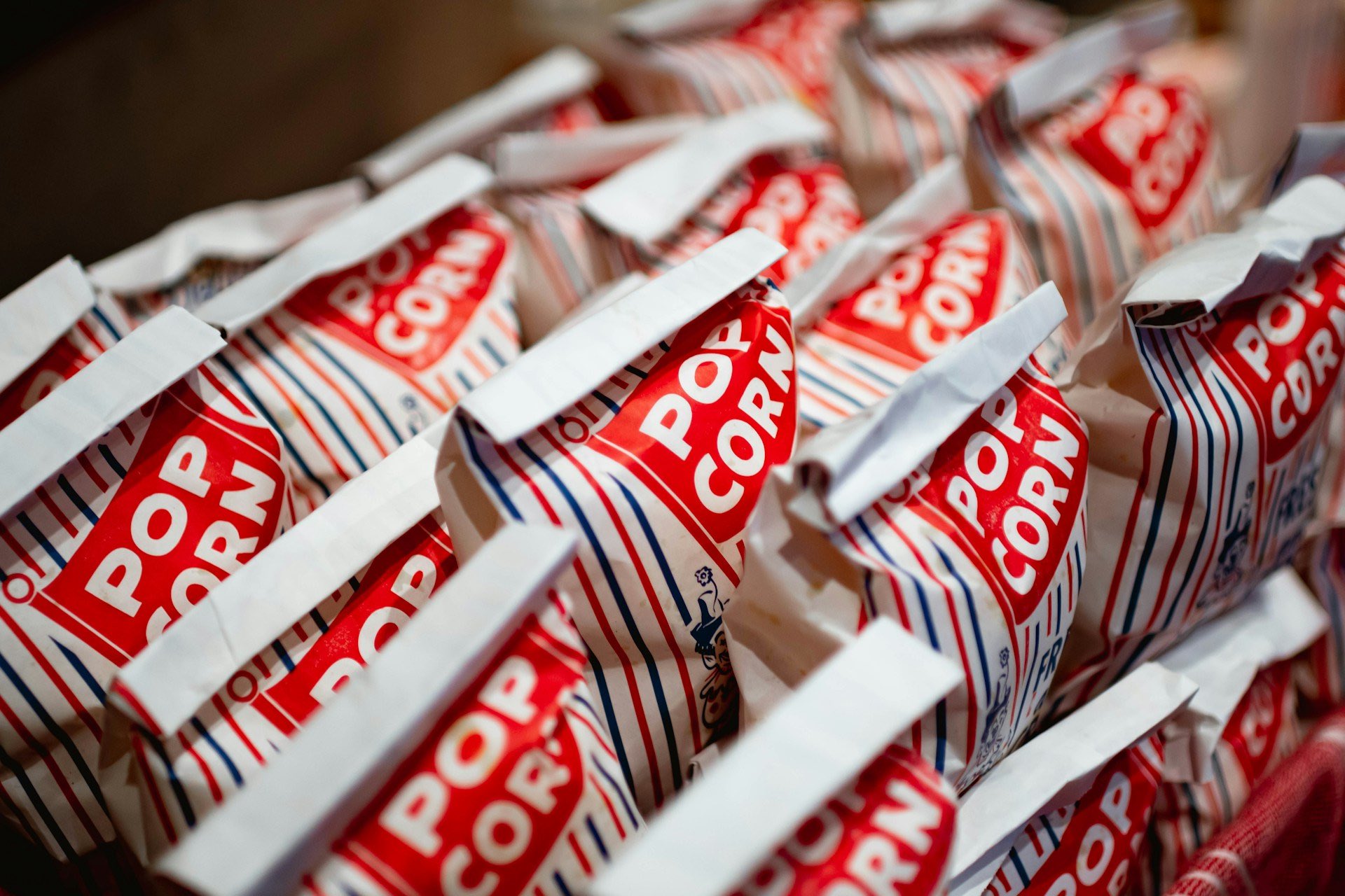 An image of a crate of movie theater popcorn.