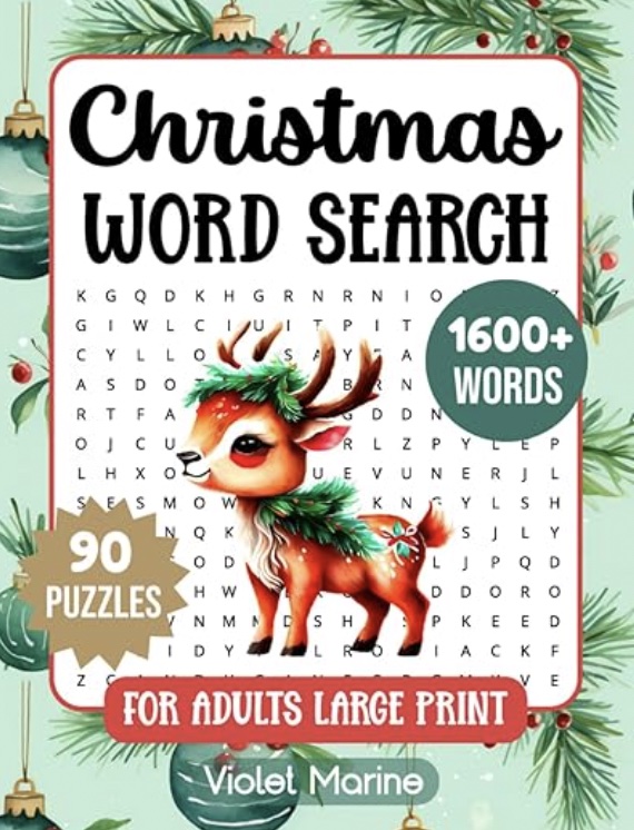An image of a Christmas Word Search For Adults