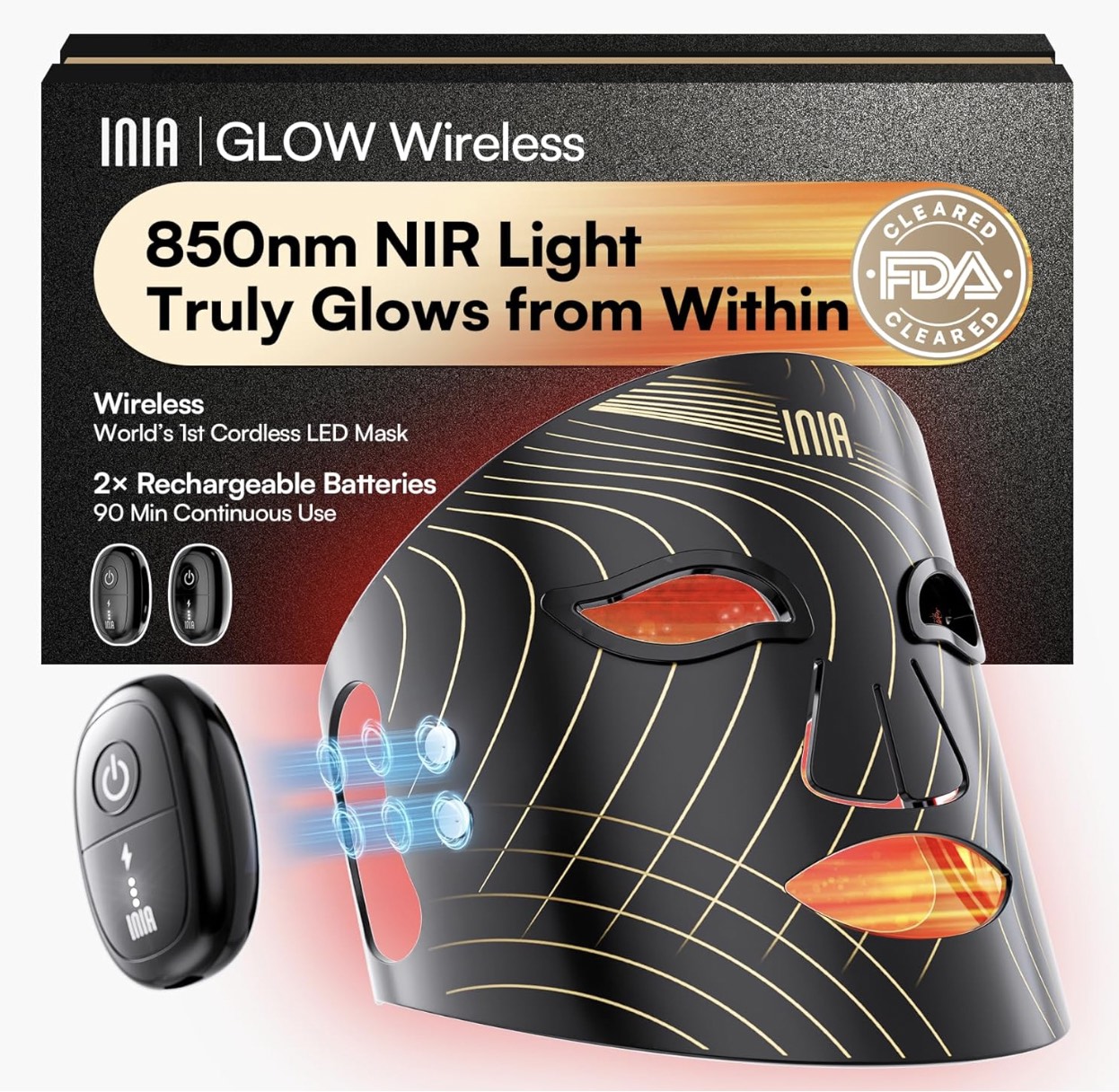An image of the INIA LED Red Light Therapy Mask