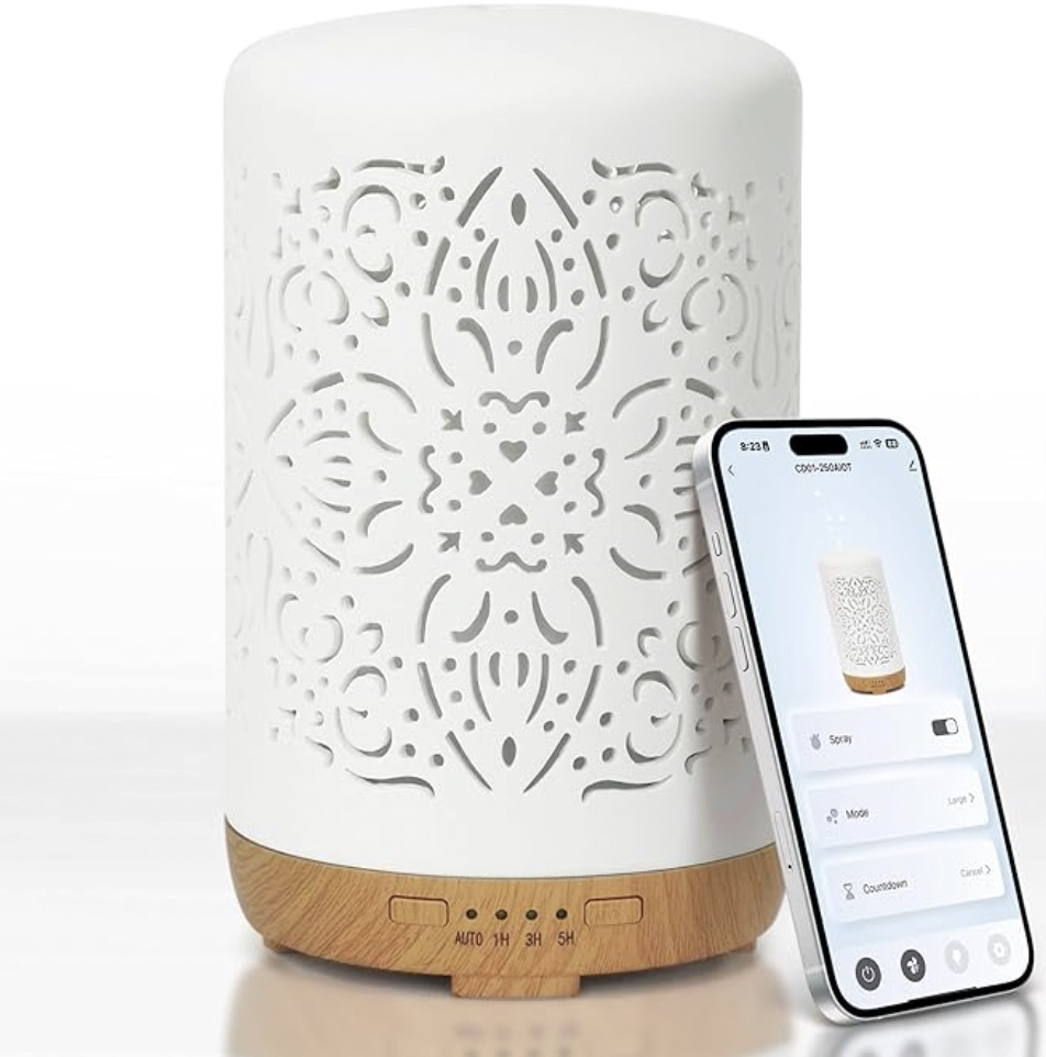 An image of a Earnest Living Smart WiFi Essential Oil Diffuser