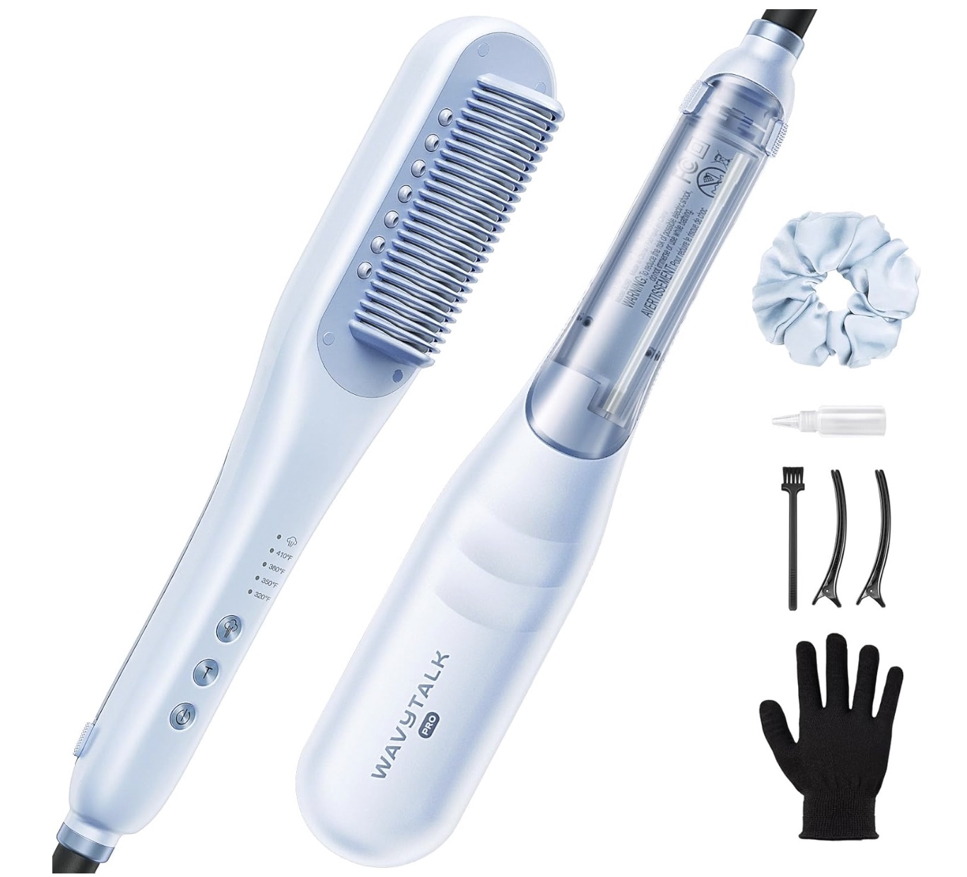 An image of the Wavytalk Pro Steam Hair Straightener Brush.