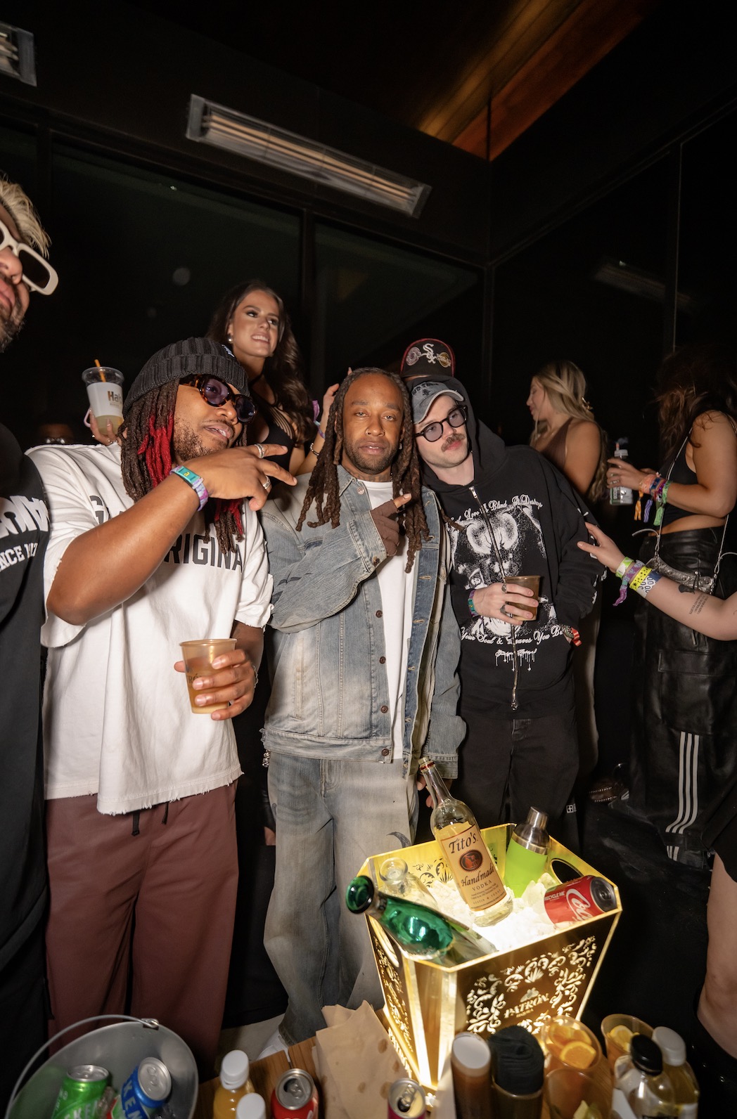 An image of Ty Dolla $ign at a Coachella party.