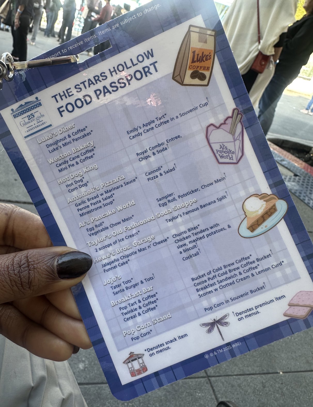 An image of the Stars Hollow food passport.
