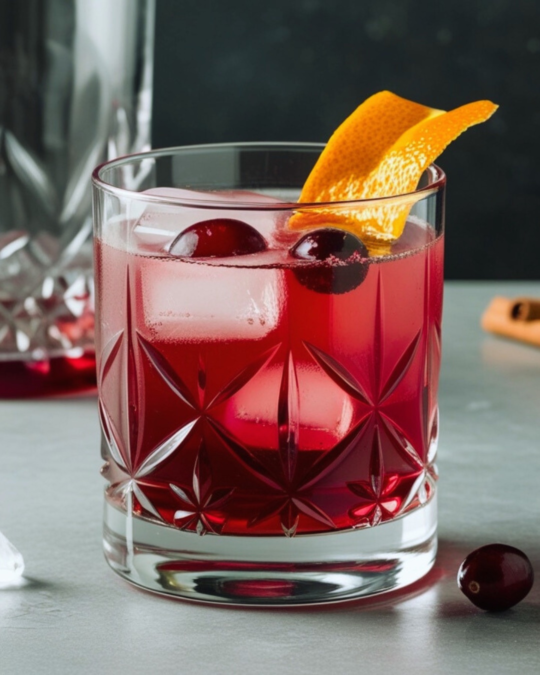 An image of A Kiss Under the Mistletoe Christmas cocktail.