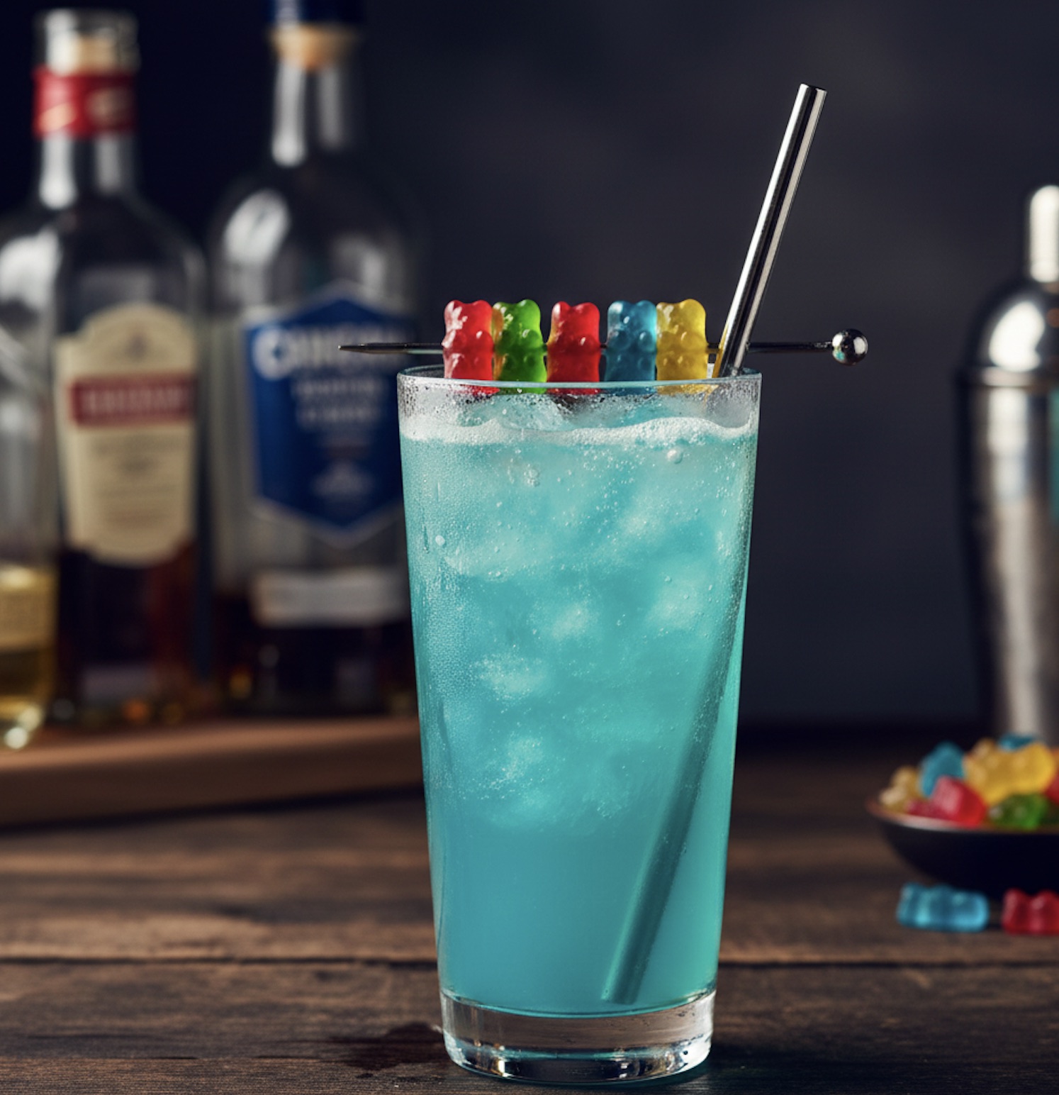 An image of The Mogwai Mischief Christmas cocktail.