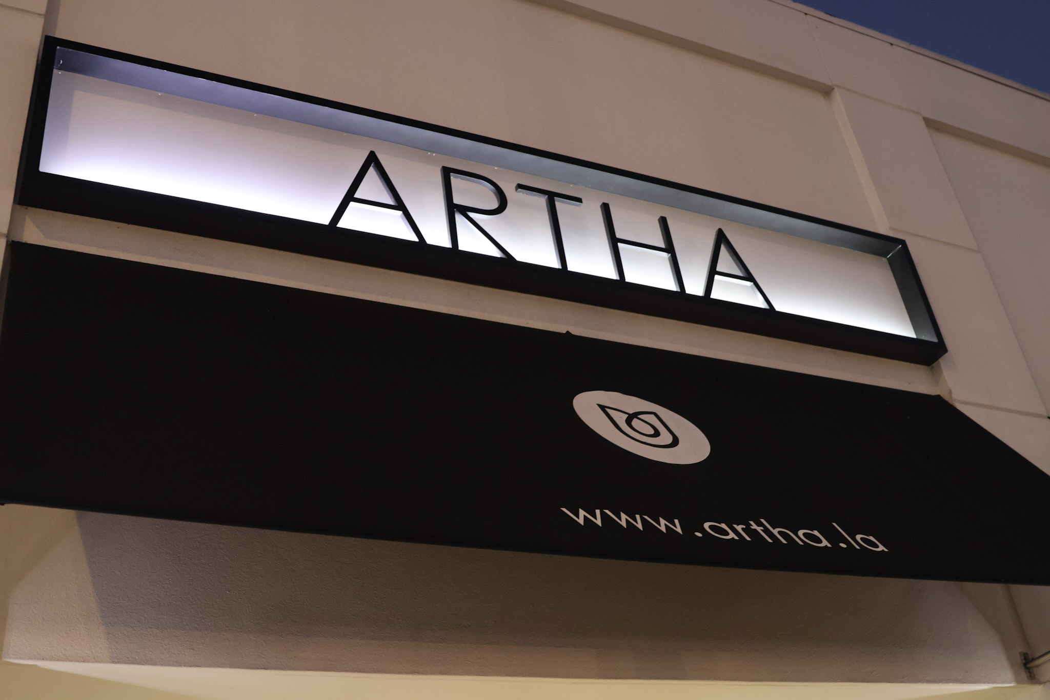 An image of the front sign of ARTHA.
