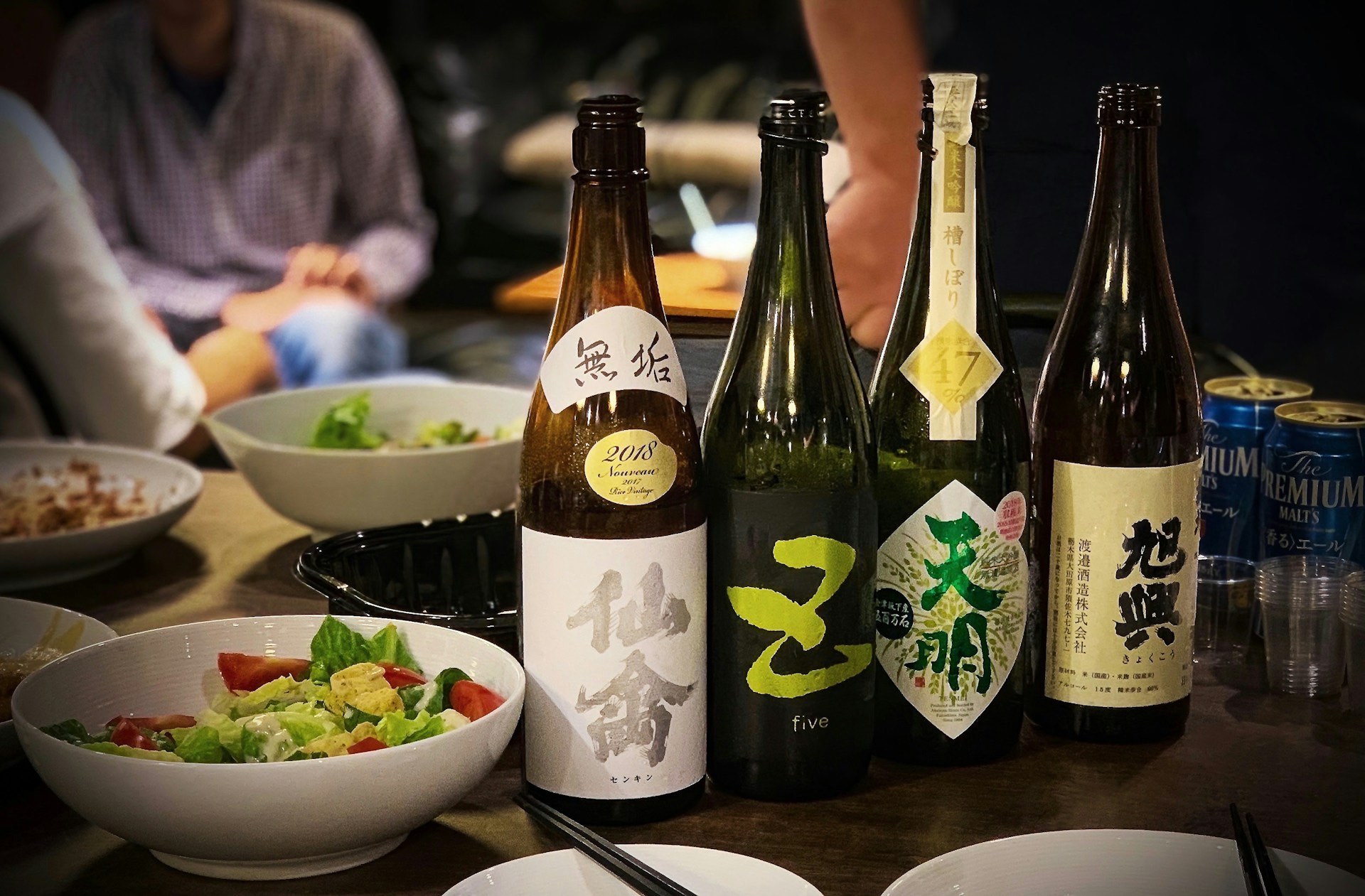 An image of bottles of Japanese Shochu.