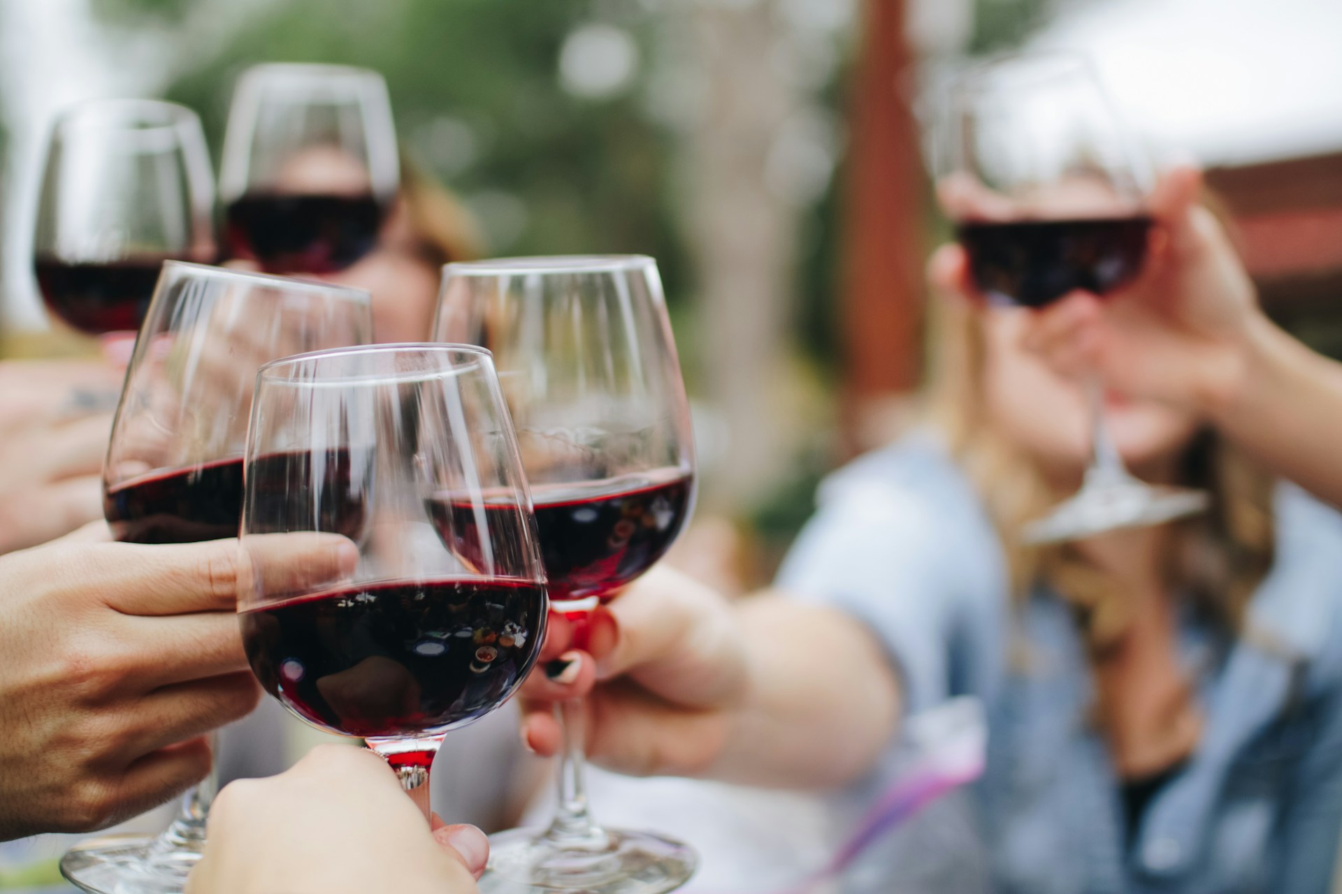 An image of people drinking wine.