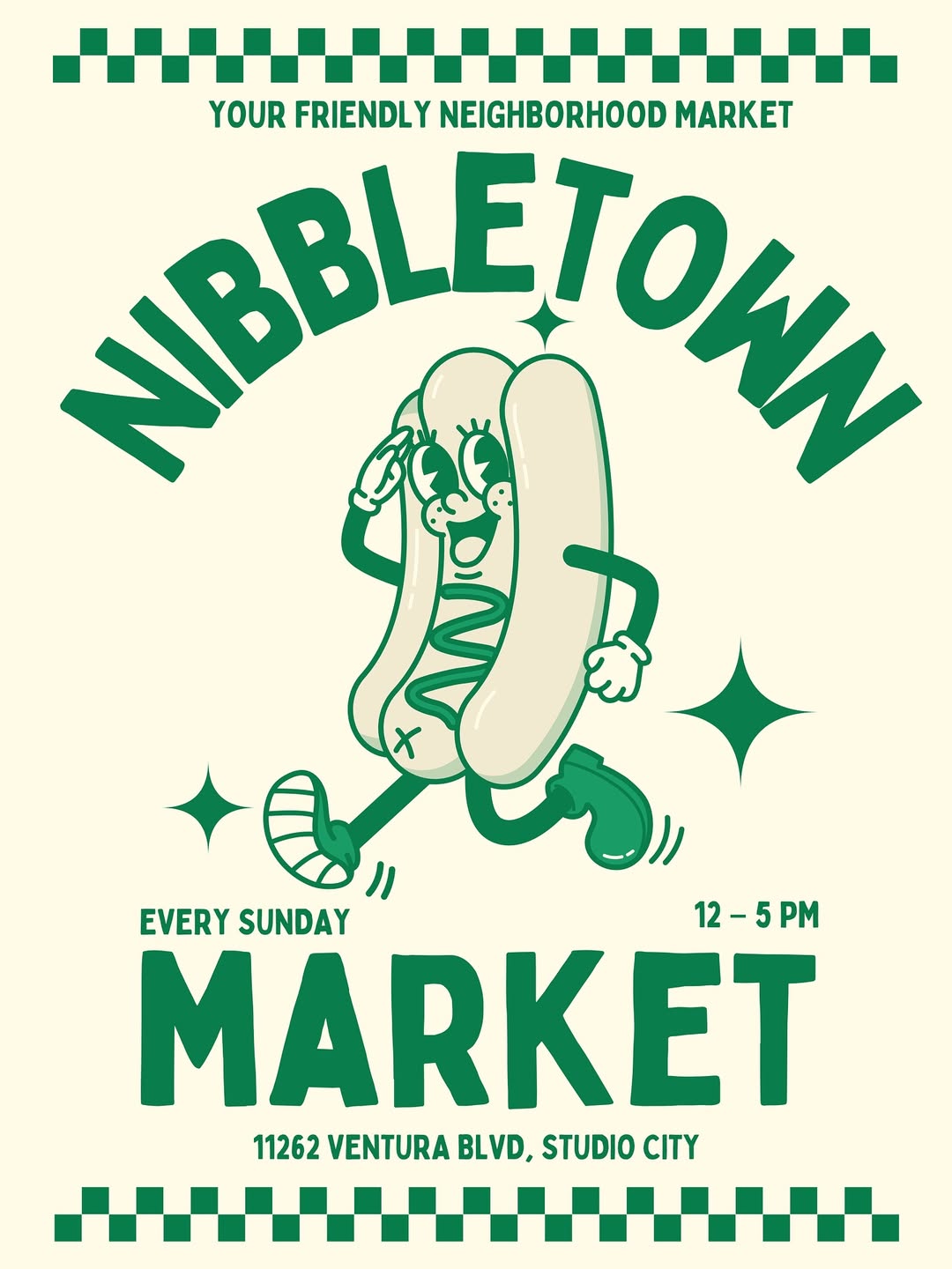 An image of the flyer for Nibbletown 100% Plant-Based Market
