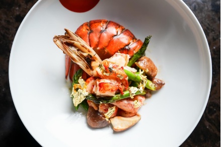 An image of the Golden Yuzu Lobster from Nobu LA.