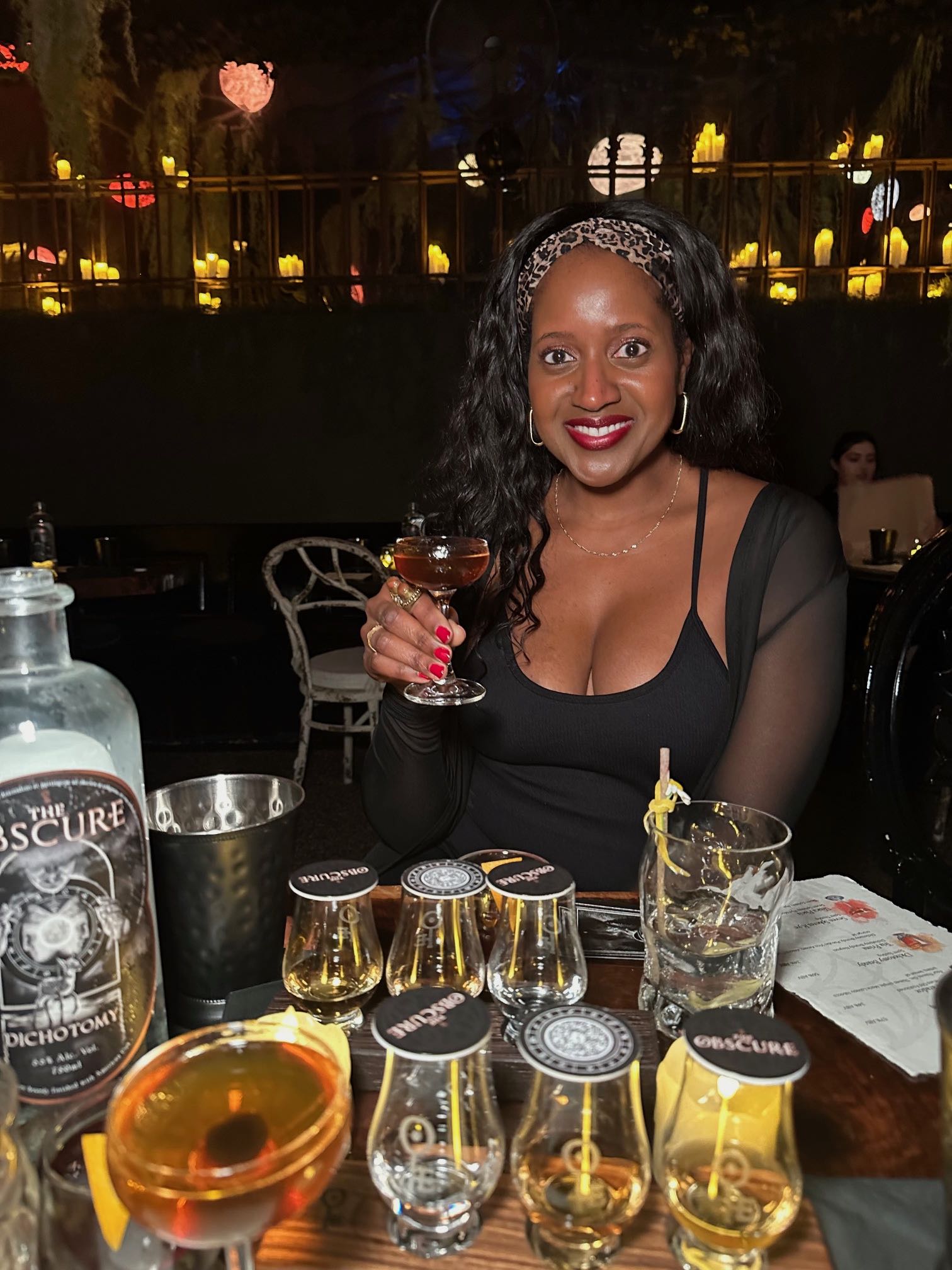 An image of lifestyle blogger Ariel at the Obscure Distillery.