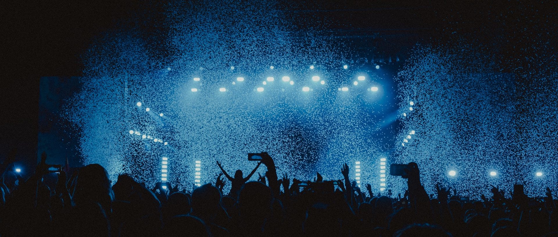 An image of people at a concert.