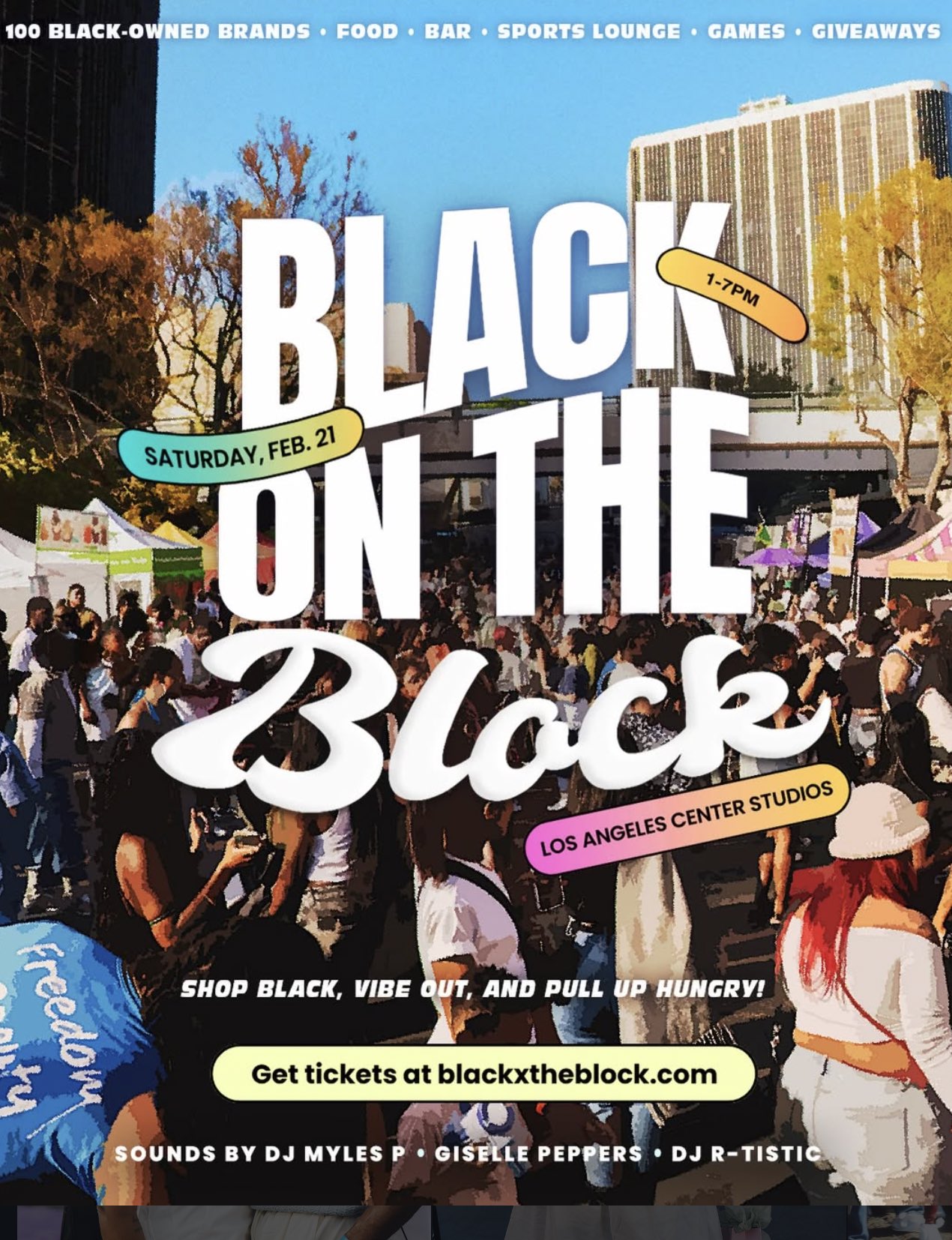 An image of the flyer for Black On the Block.
