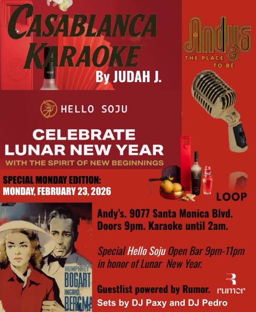 An image of the flyer for Casablanca Karaoke’s Lunar New Year Celebration