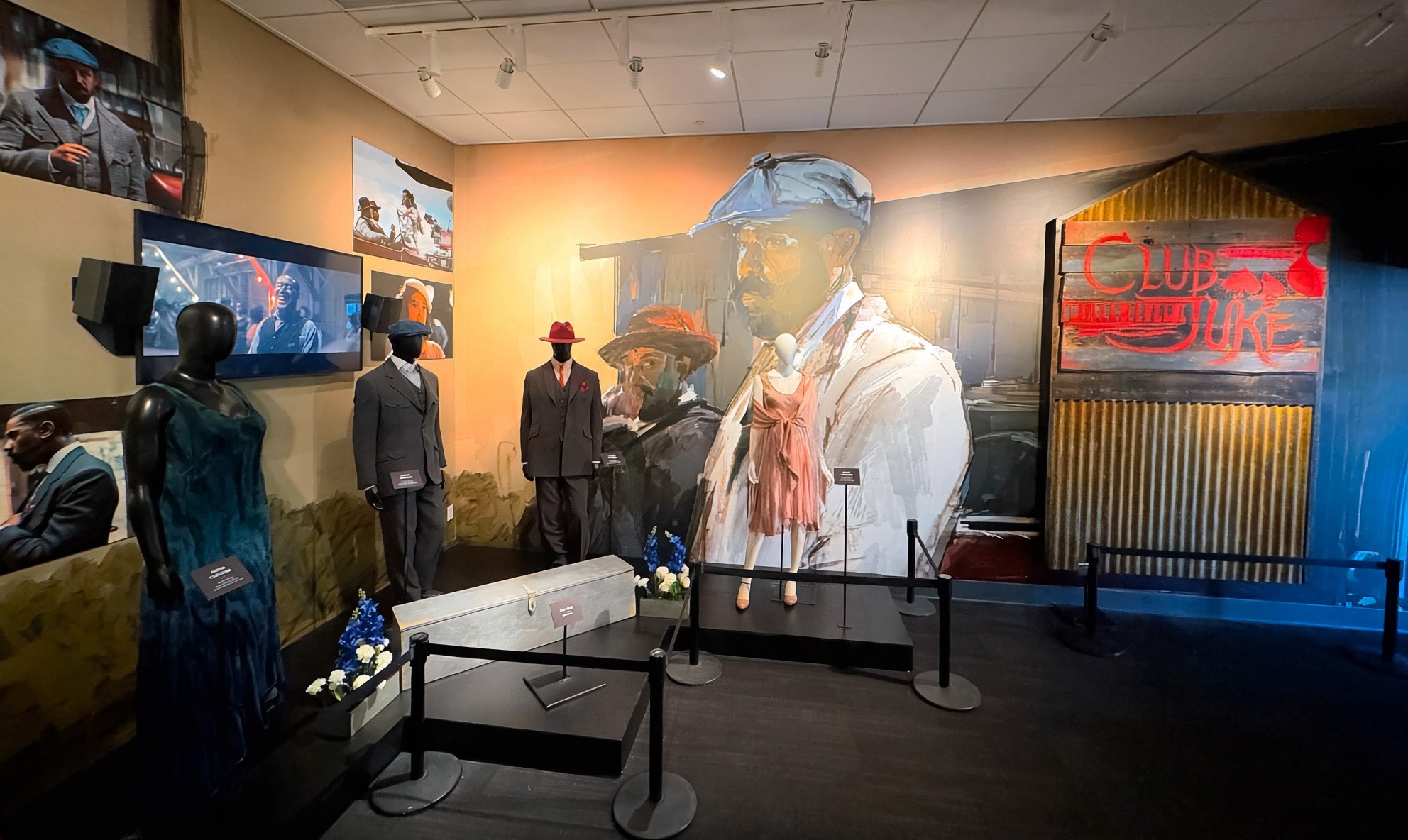 An image of the new Sinners exhibit on the Warner Bros Studio Tour.