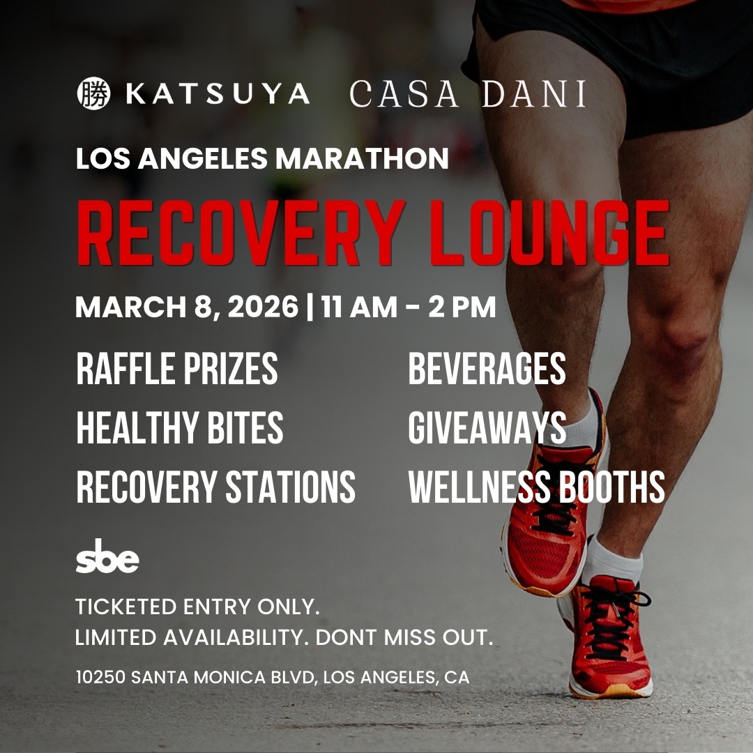 An image of the flyer for Casa Dani's Post - Los Angeles Marathon Recovery Lounge.
