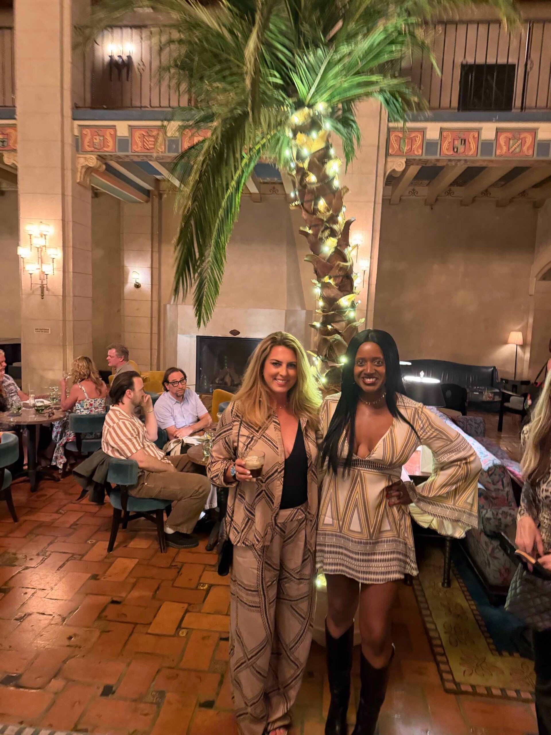 An image of Lifestyle bloggers Melissa Curtin and Ariel Johns attend L-Nutra's exclusive VIP cocktail mixer at the Library Bar at the Roosevelt Hotel.