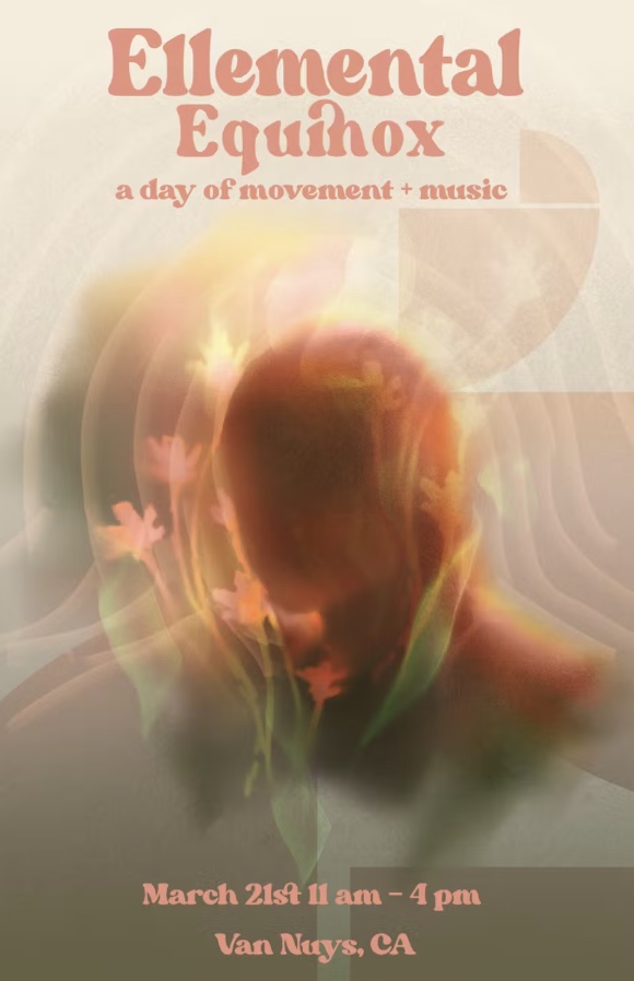 An image of the flyer for Ellemental Equinox Retreat: A Day of Movement and Music