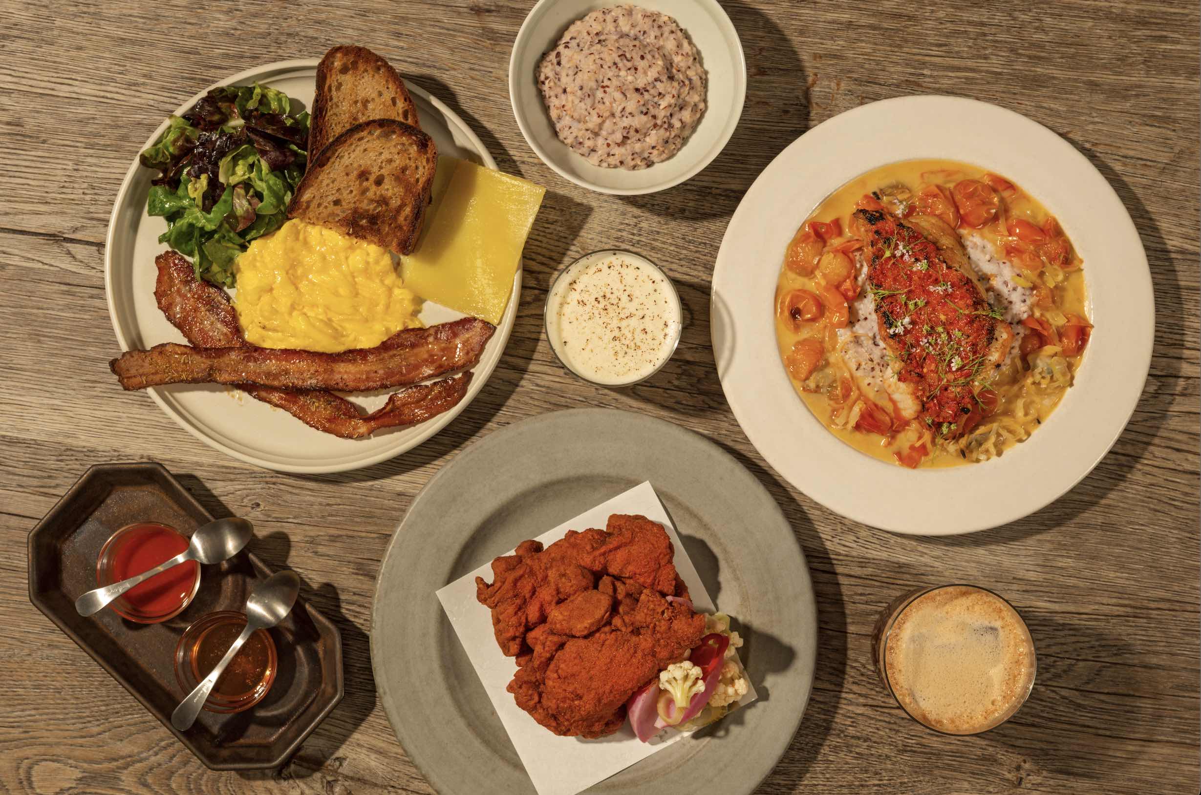 An image of the spread for the new Sunday Brunch at Darling.