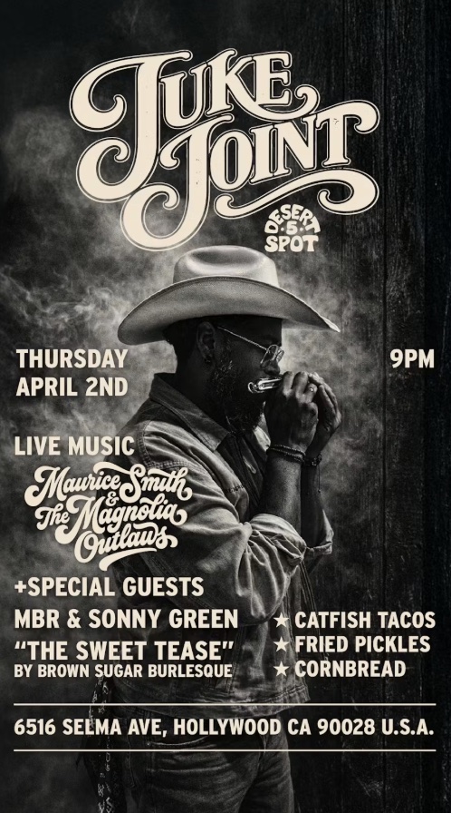 An image of the flyer for the Juke Joint Nights monthly series at Desert 5 Spot.