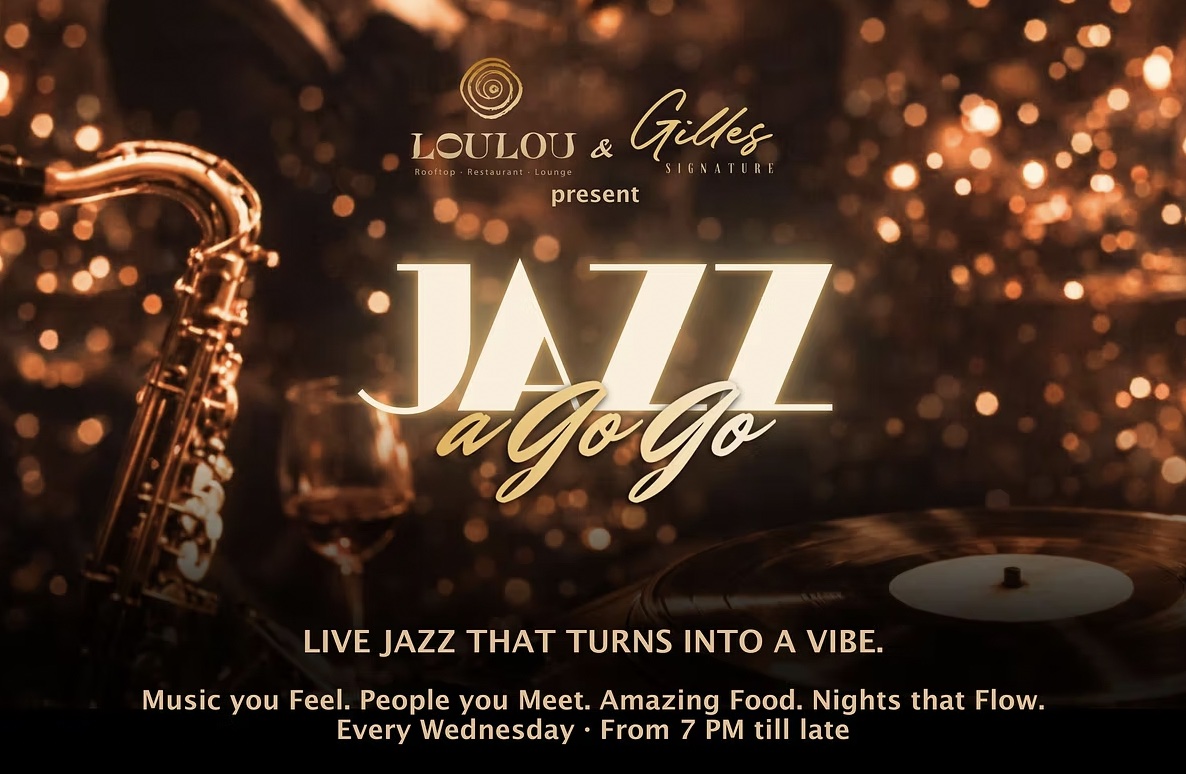 An image of the flyer for jazz nights at LouLou Santa Monica.