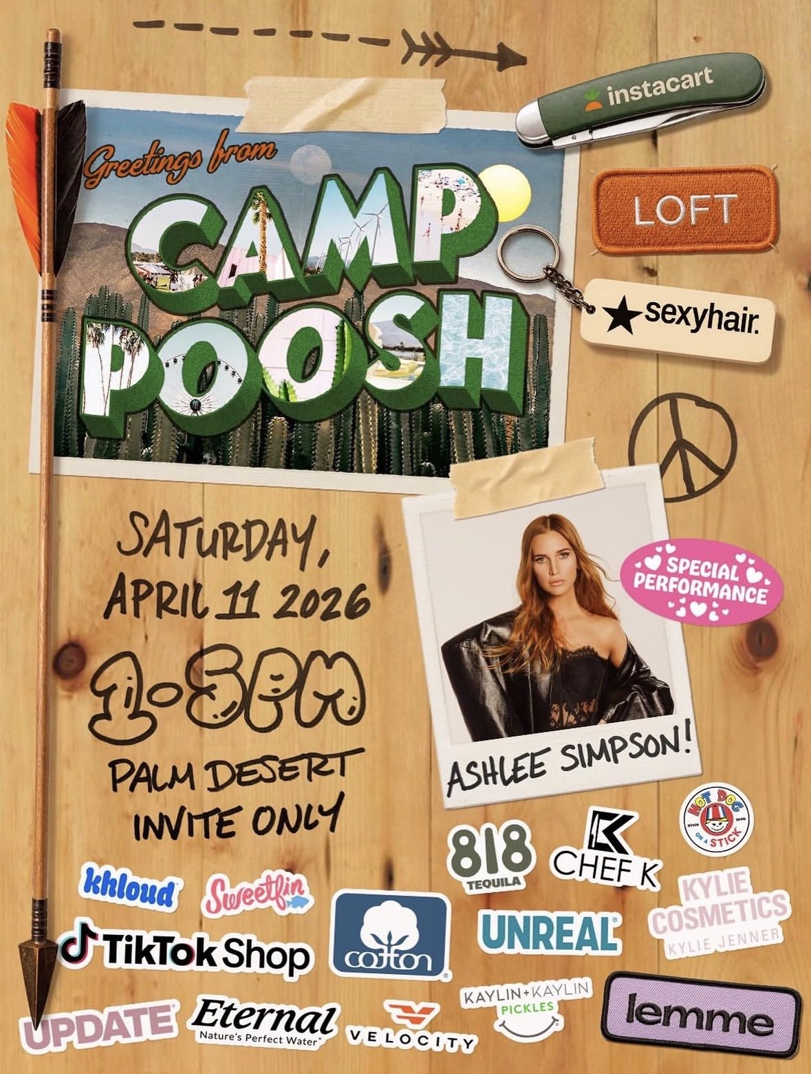 An image of the flyer for Camp Poosh.