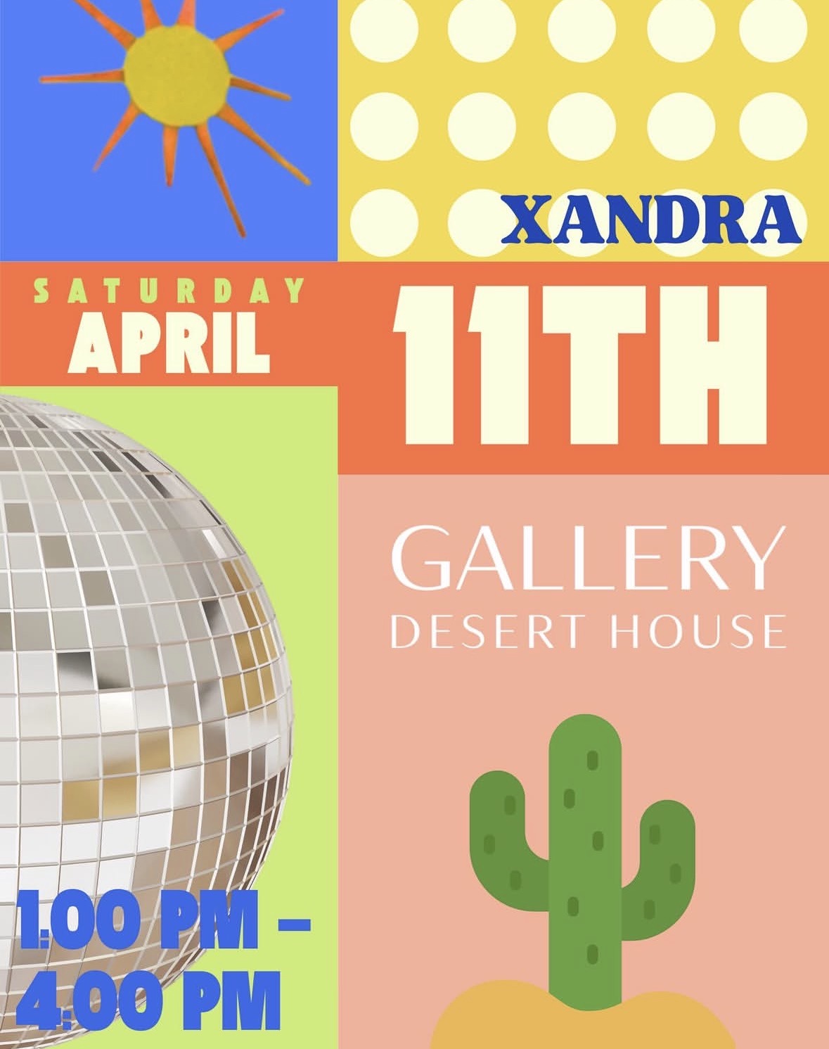 An image of the flyer for the Coachella 2026 Gallery Desert House party.