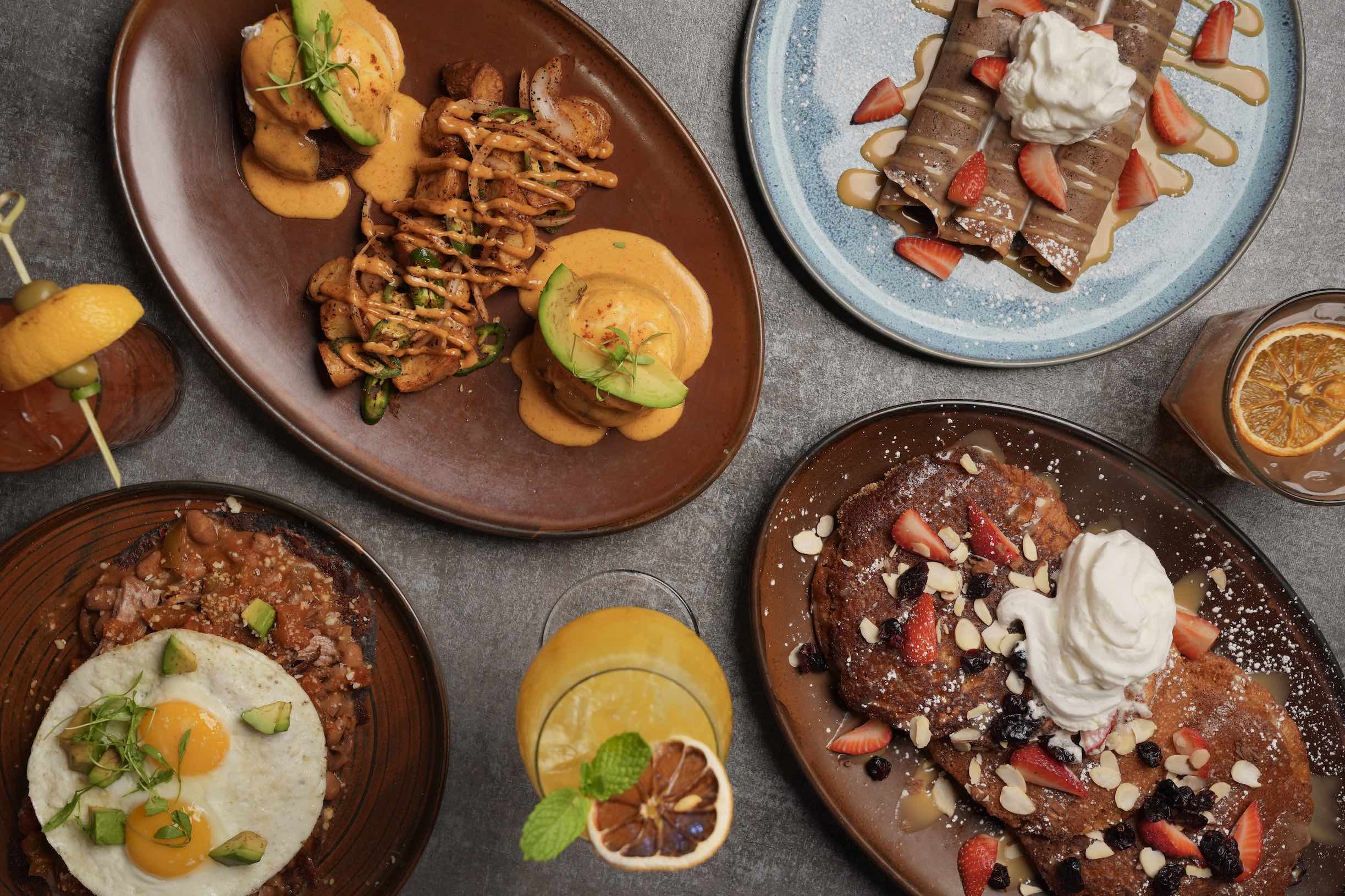 An image of the new Loteria brunch spread at Descanso.