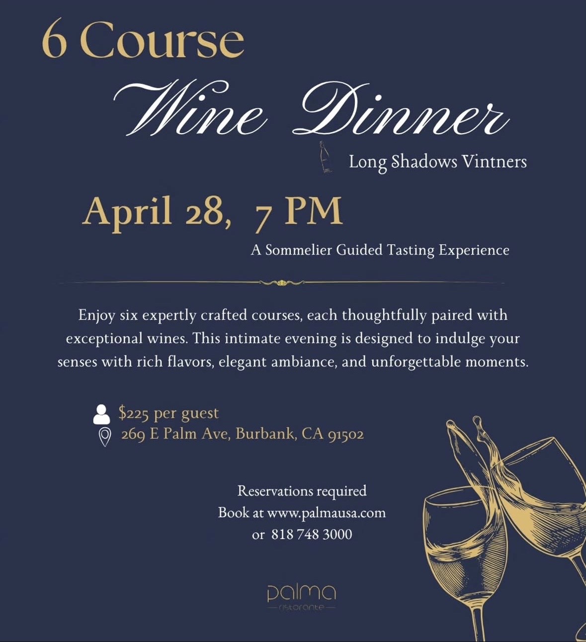 An image of the flyer for Palma Ristorante.