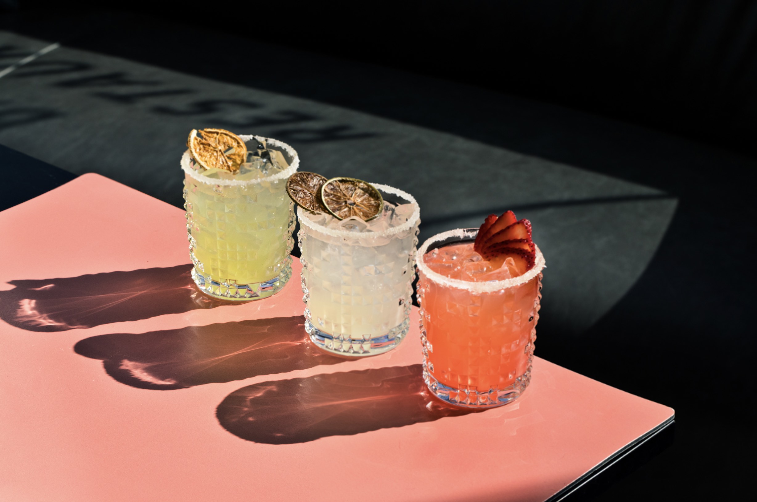 An image of three cocktails.