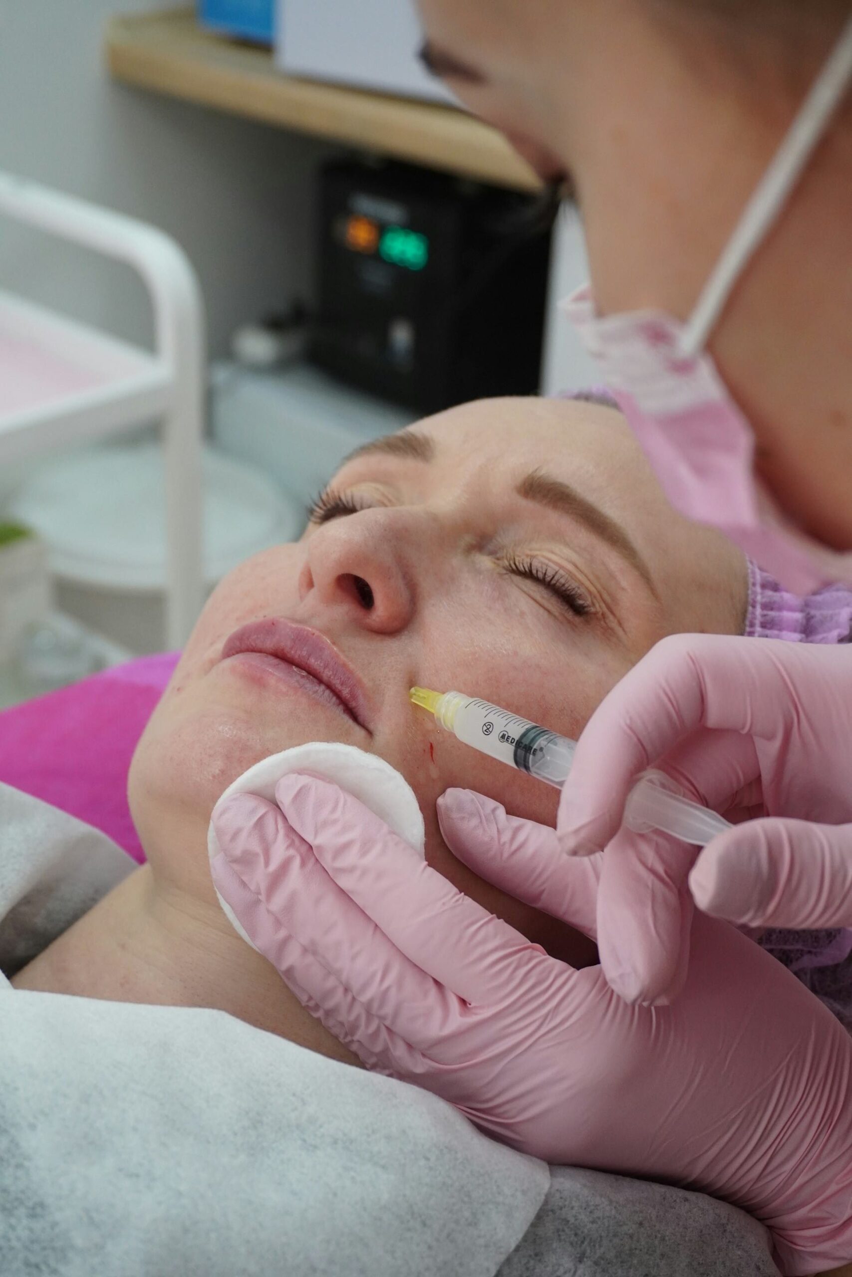 An image of a woman getting Botox.