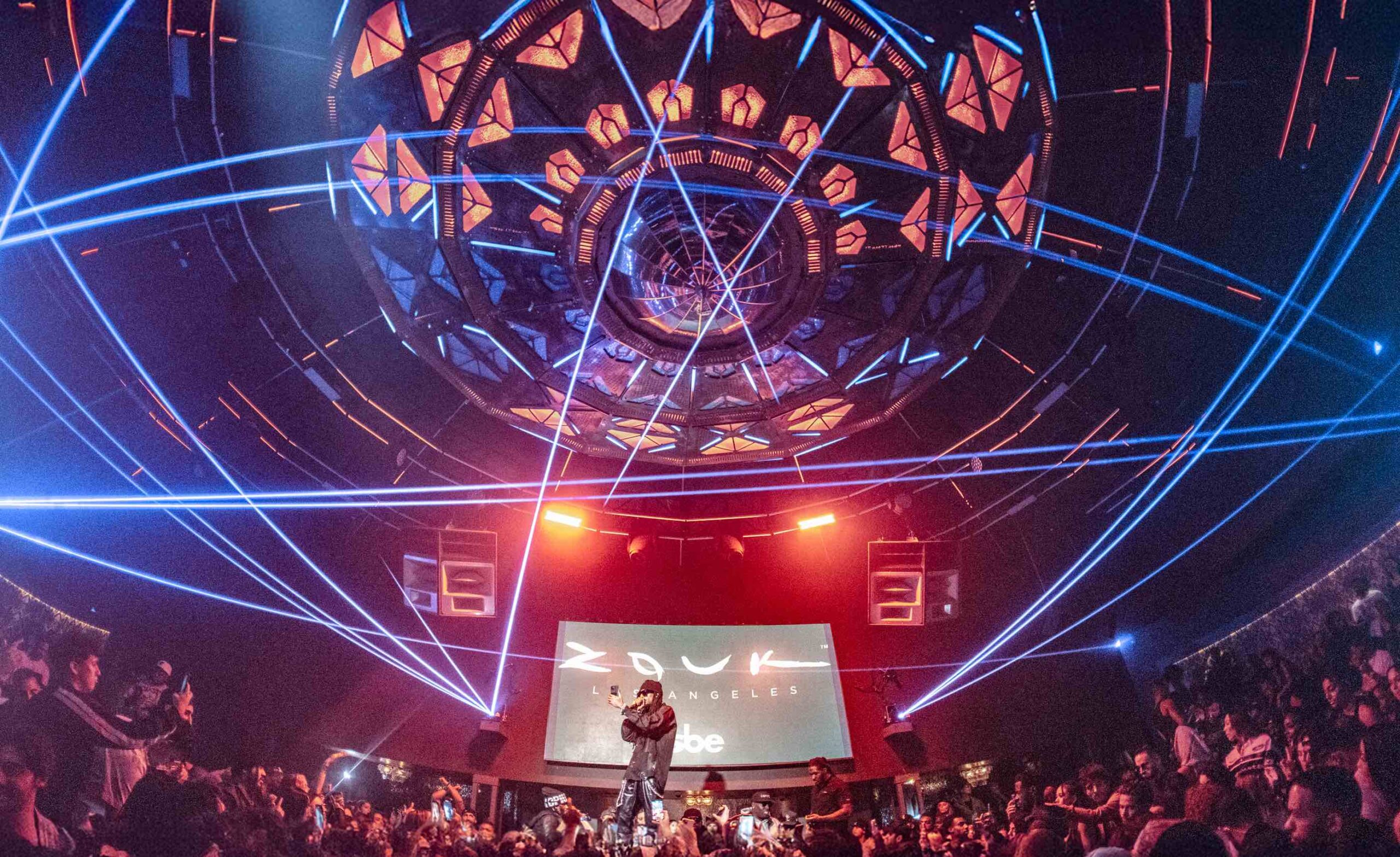 An image of Playboi Carti performing on stage at Zouk LA