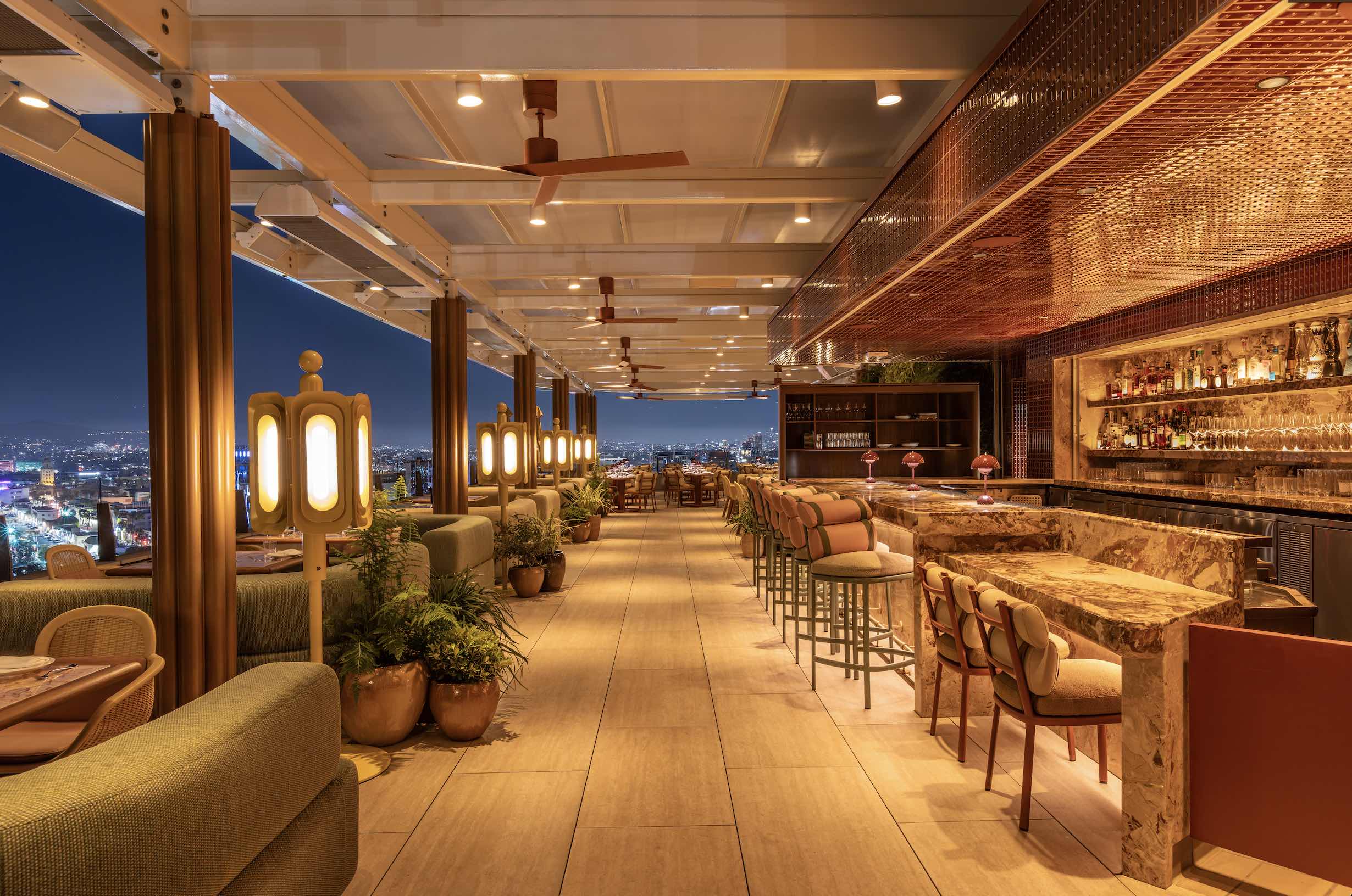 An image of rooftop dining and bar destination, Gemma.