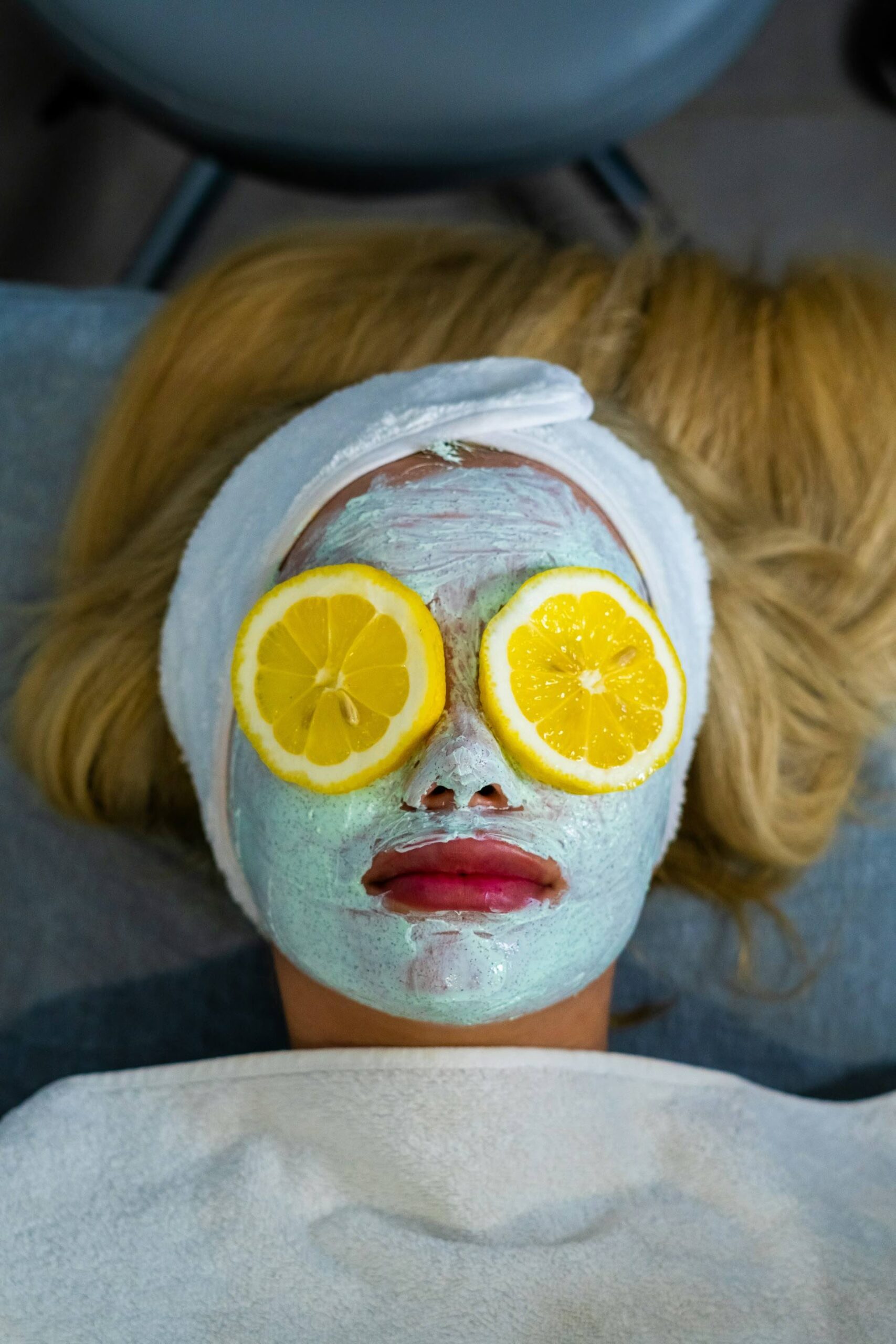 An image of a woman getting  facial.