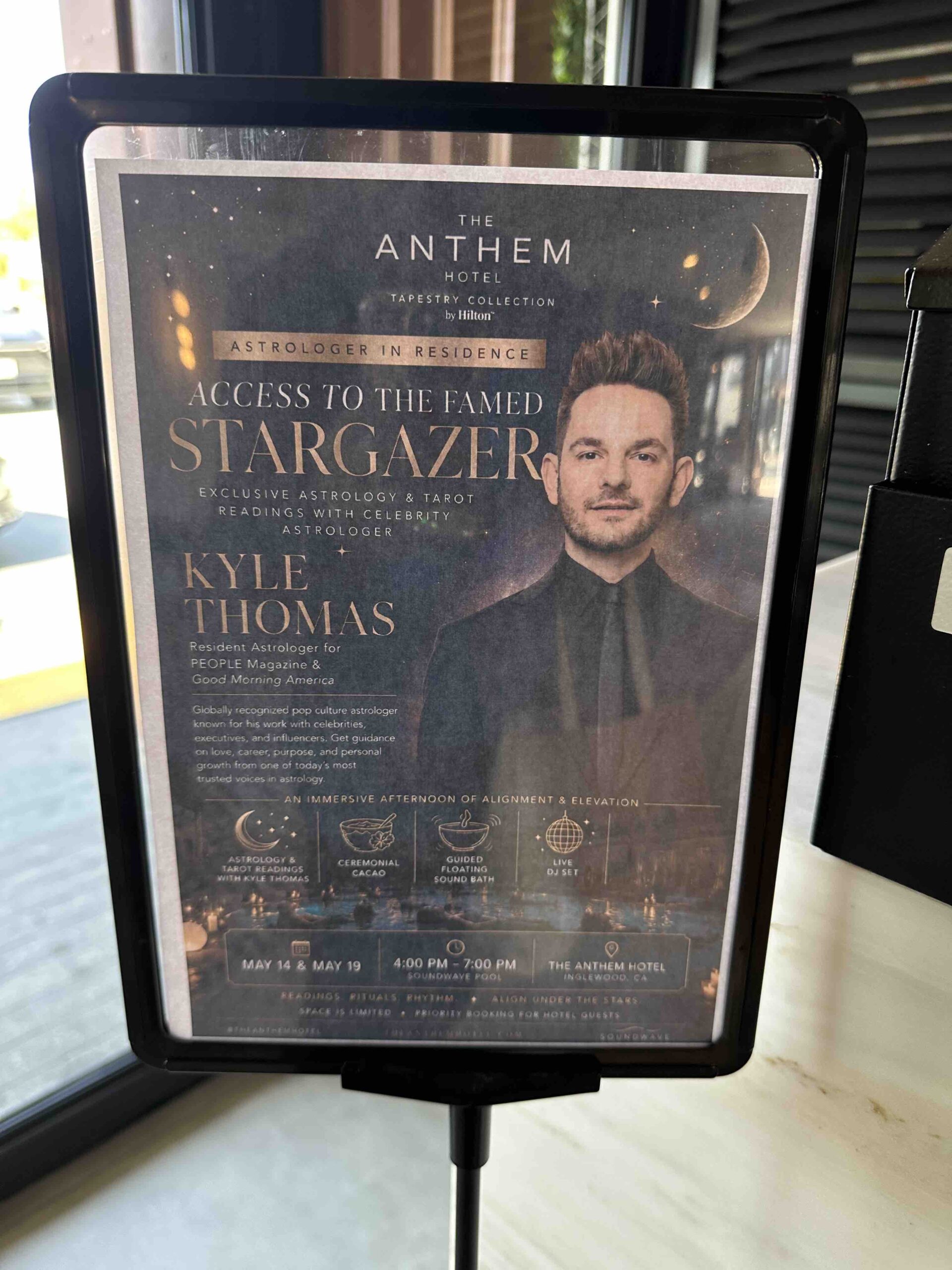 An image of the flyer for The Anthem Hotel's "Astrologer In Residence" Program