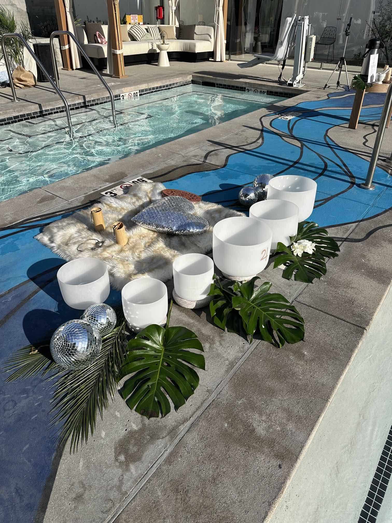 An image of the Soundbath + Cacao Ceremony at the Soundwave Pool.