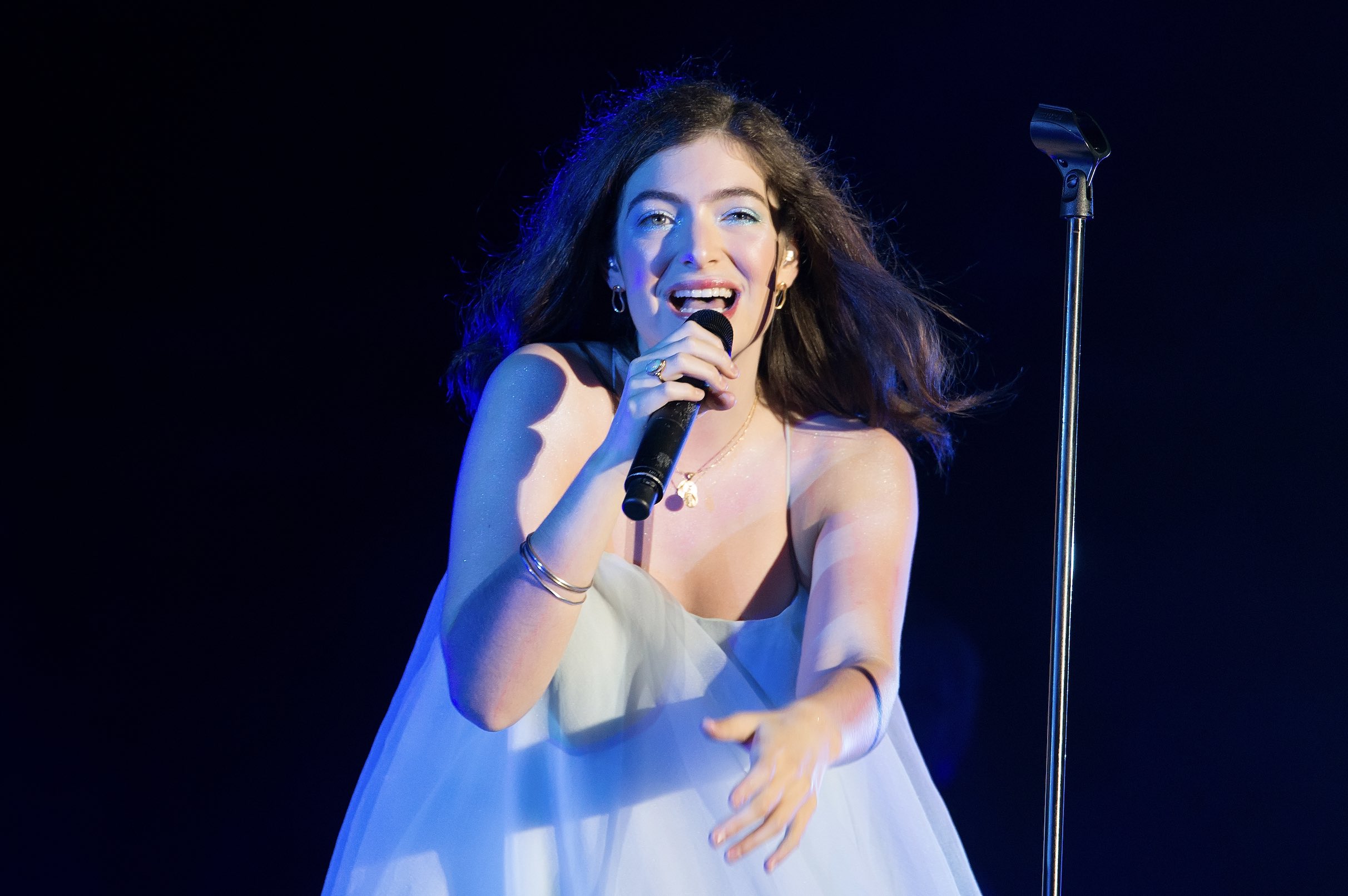 An image of singer Lorde on stage.