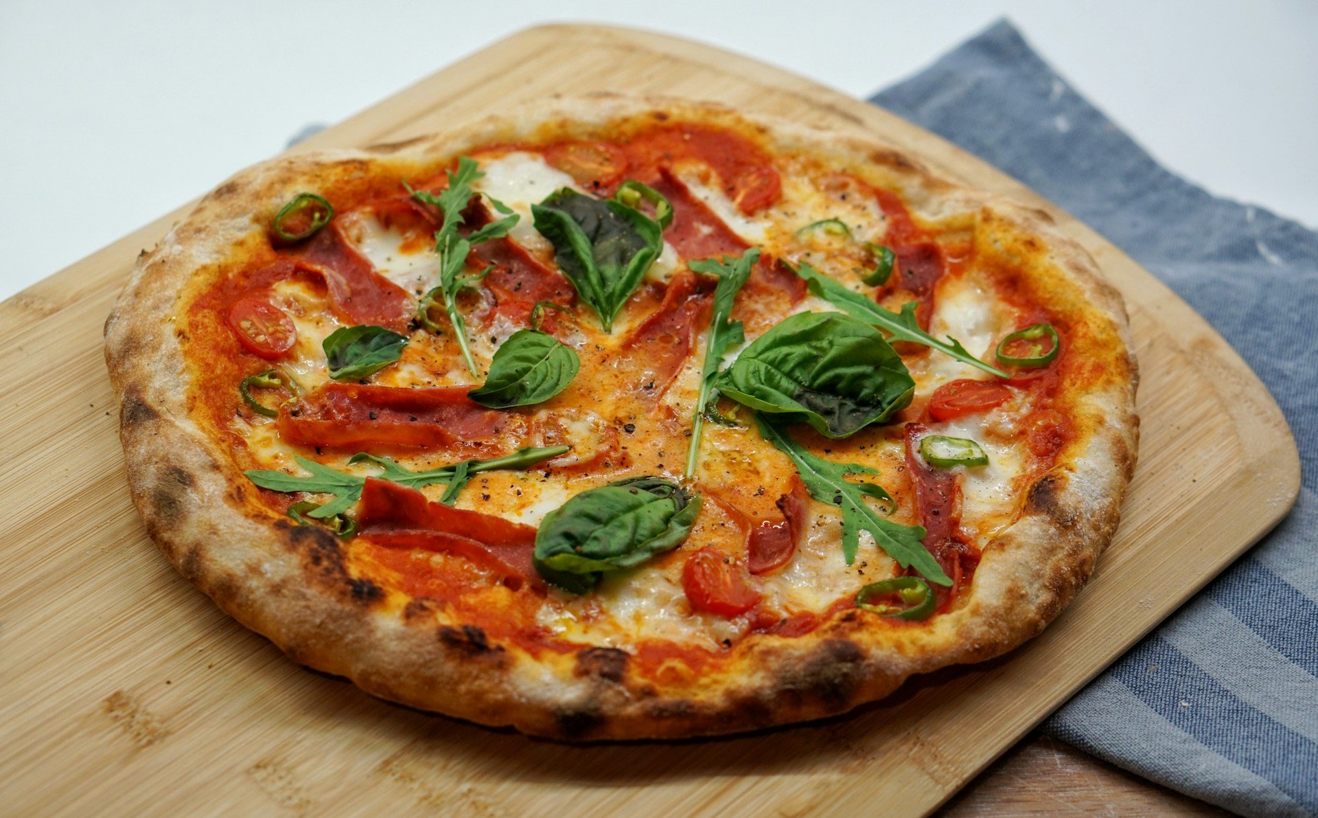 An image of handmade pizza.