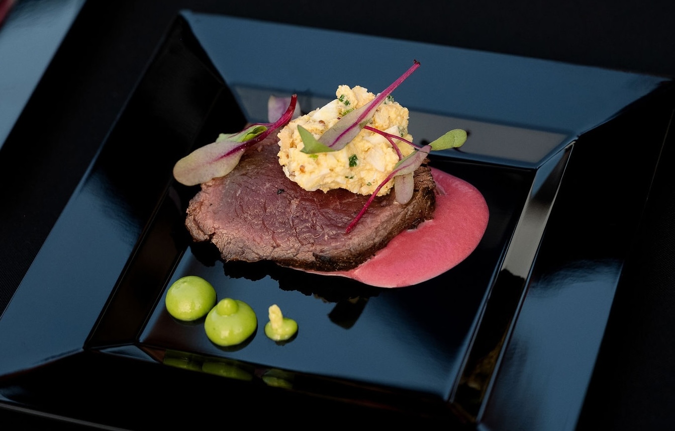 An image of a meal served by one of the chefs at the upcoming Hollywood On the Coast Food & Wine Festival.