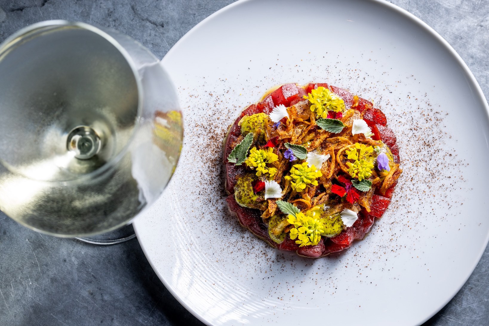 An image of the Bluefin Tuna Tartare at Wife and the Somm.