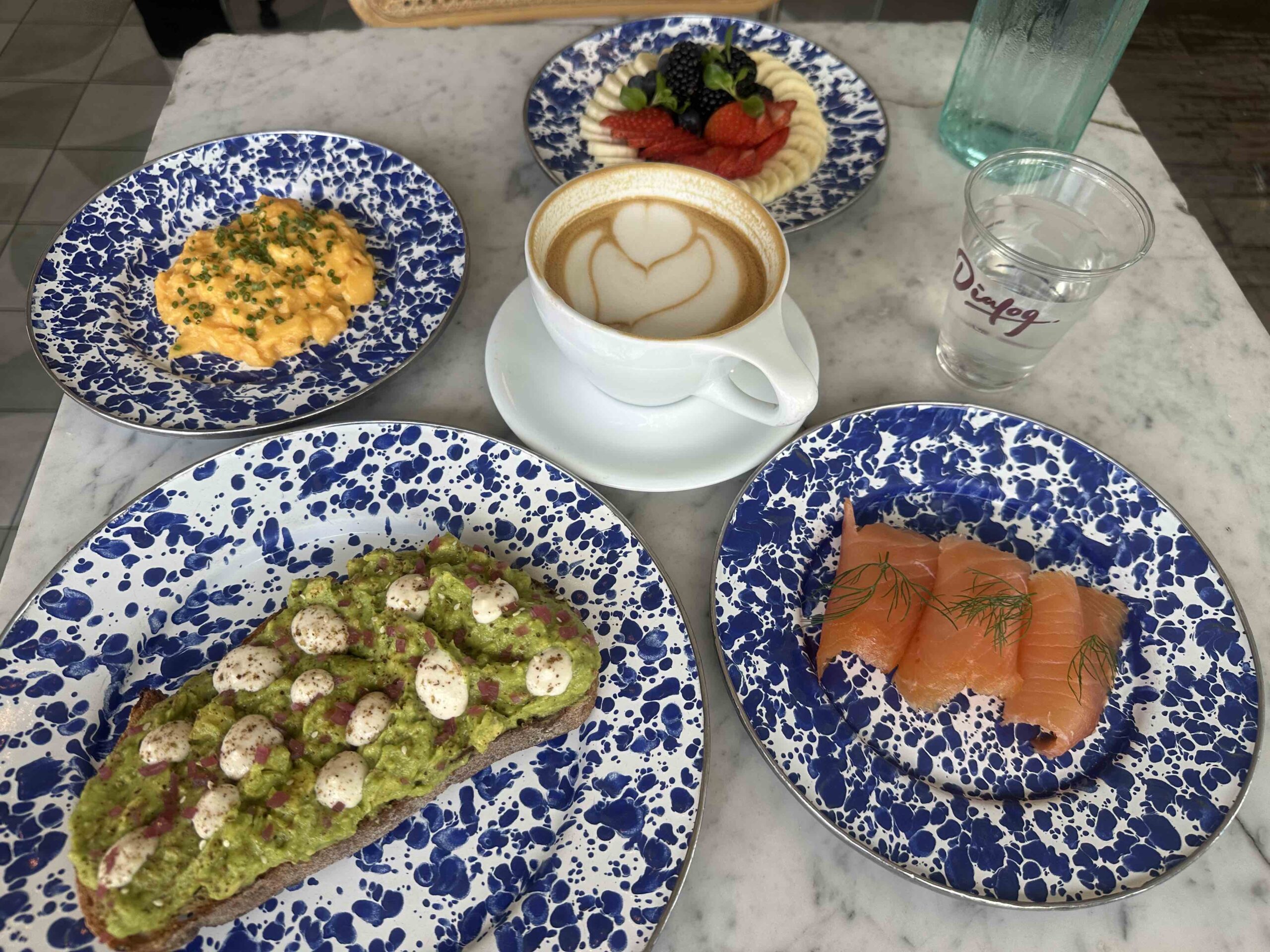 An image of my brunch spread from Dialog Cafe.