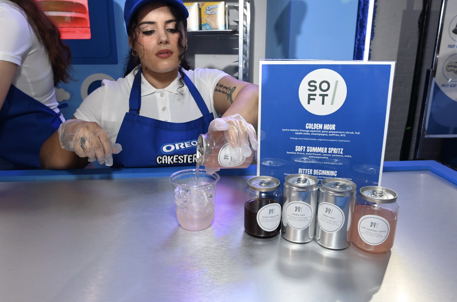 An image of mocktails from the Soft Bar Beverage Experience, curated by Carl Radke and non-alcoholic beverage creation, Soft Bar.