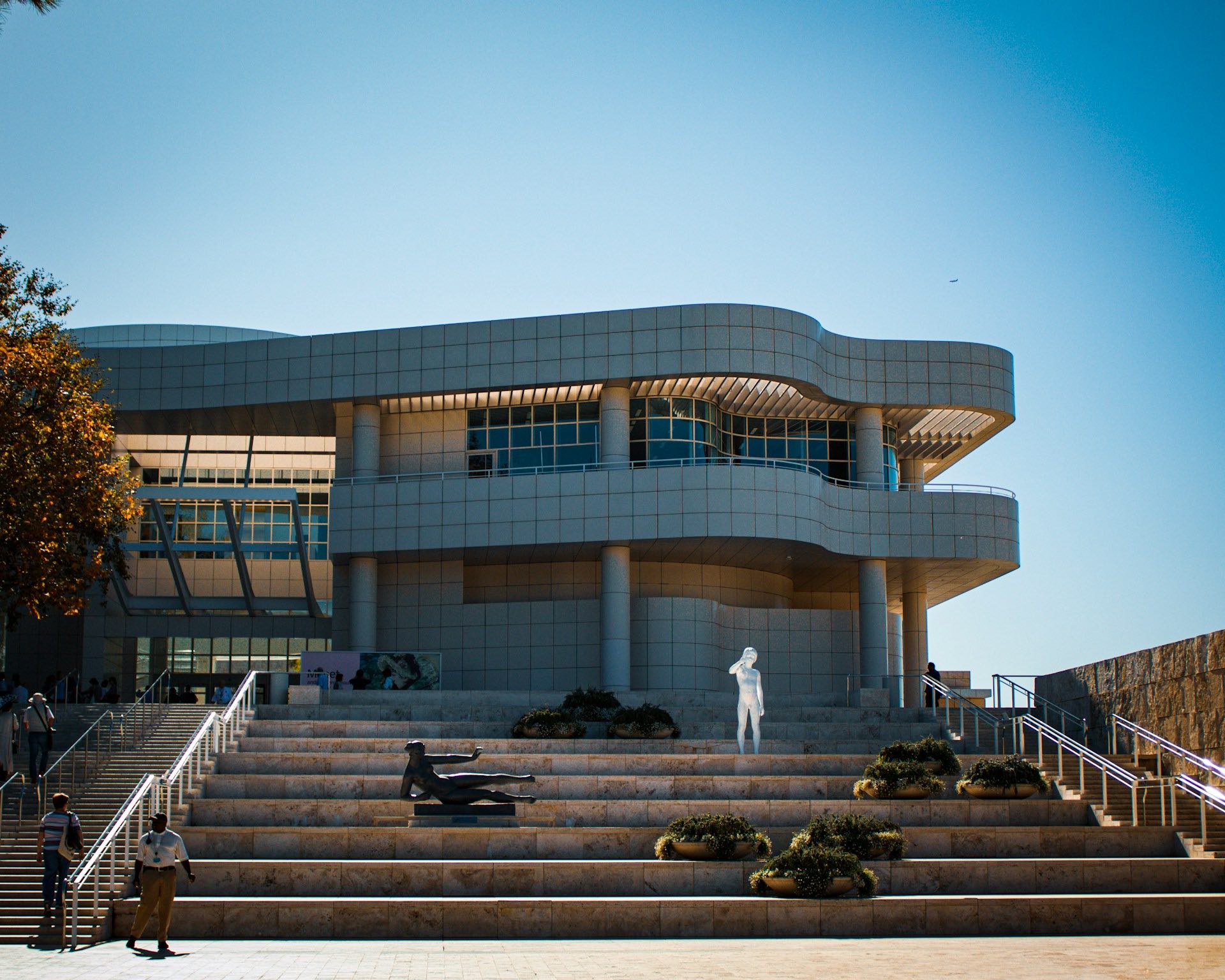 An image of the exterior of the famous Getty Center.