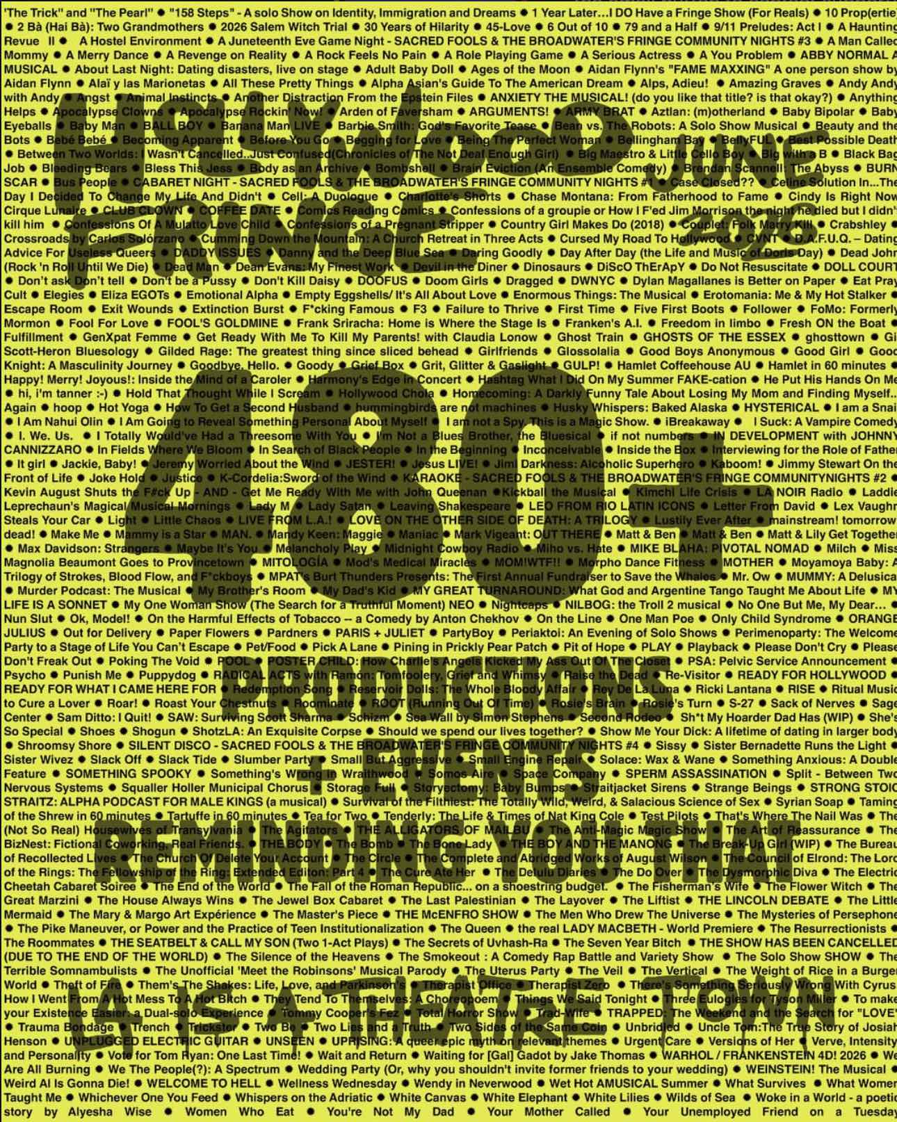 An image of the flyer for the Hollywood Fringe Festival.