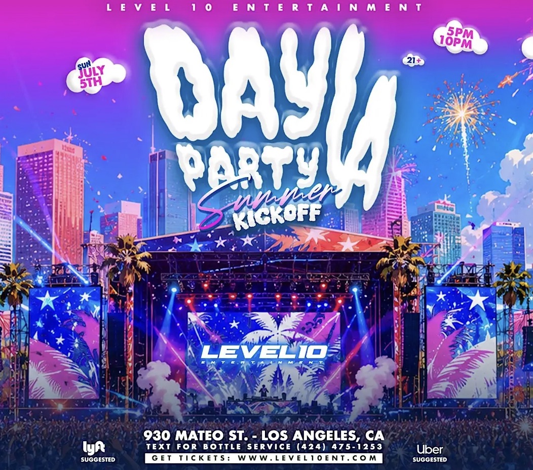 An image of a flyer for Day Party LA: Summer Kick-Off!