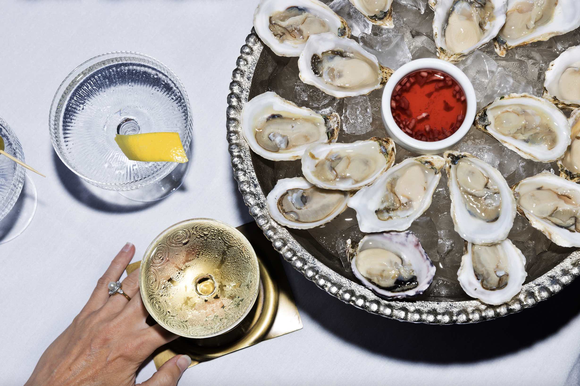 An image of oysters at the Culver Hotel.