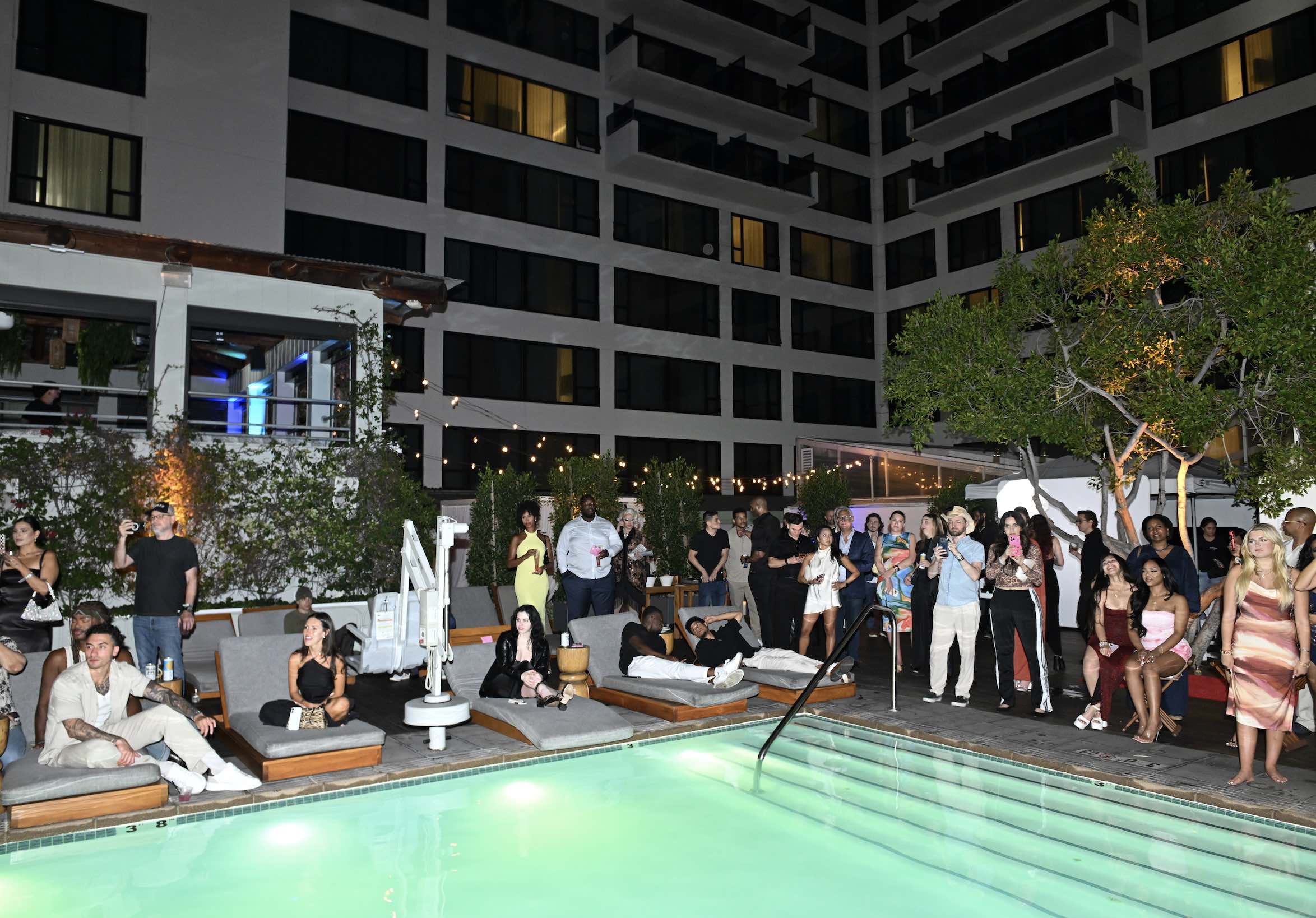 An image of the atmosphere at 'Bikini Island's' exclusive launch party in the heart of the Sunset Boulevard strip, on at the Valorian Los Angeles