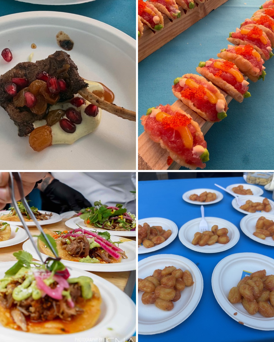 A collage of food images from the Concern Foundation's 51 annual Block Party.