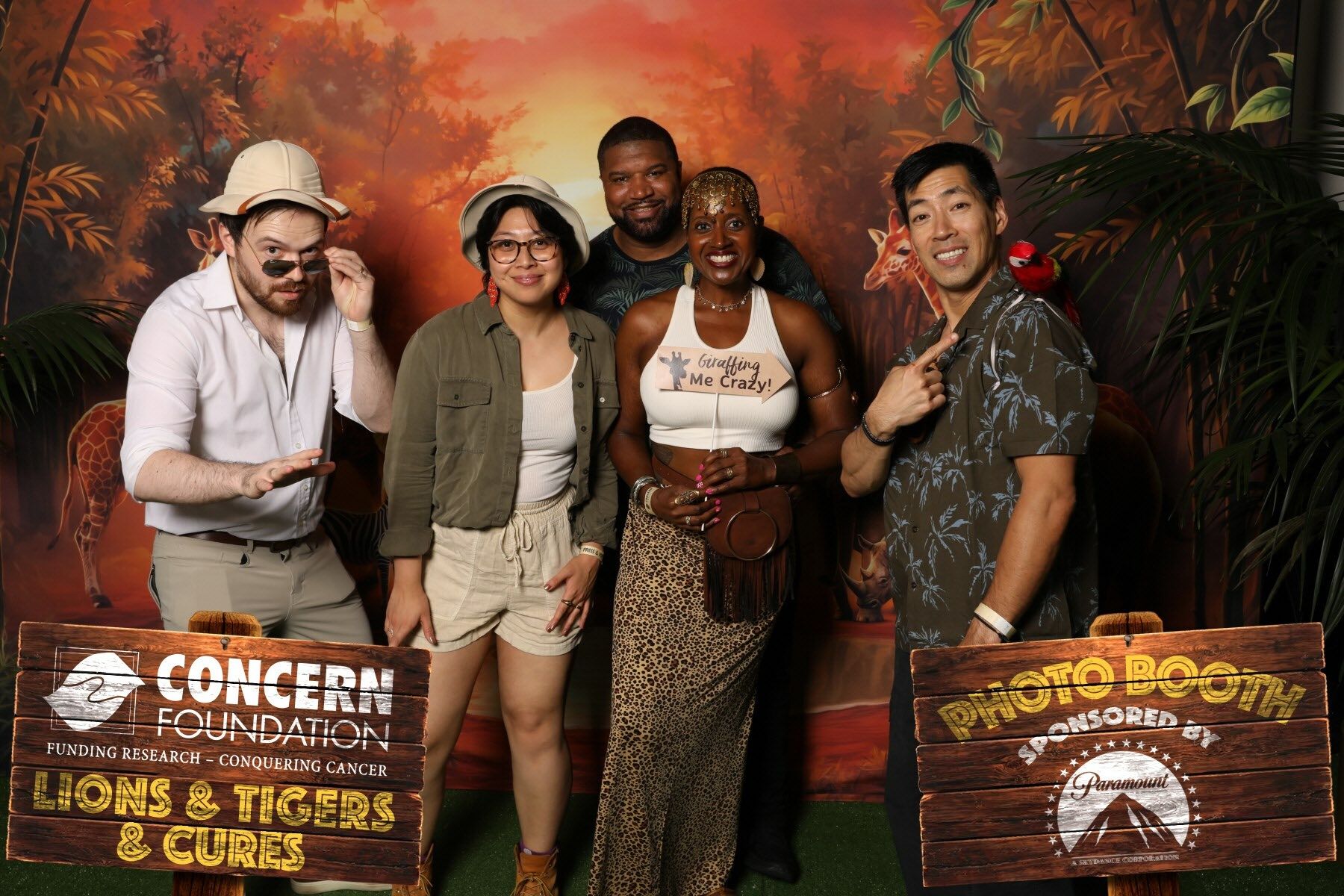 An image of lifestyle blogger Ariel Johns posing at the photo booth at the 51st Annual Concern Foundation Block Party.