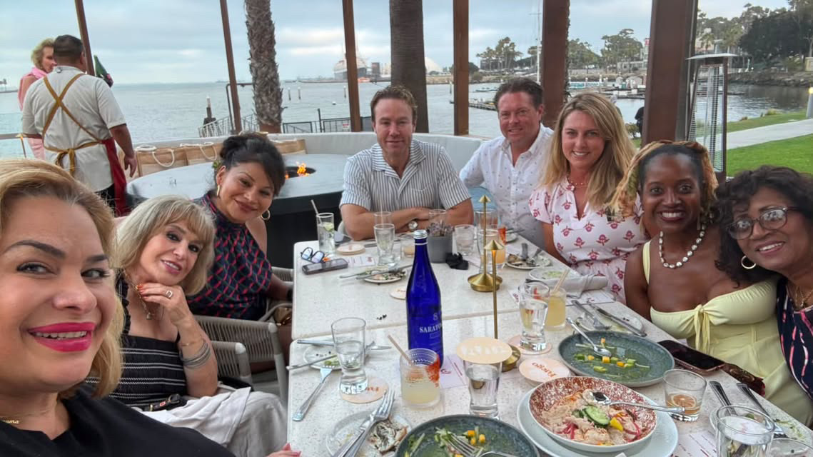 An image of several lifestyle bloggers at Fuego Long Beach